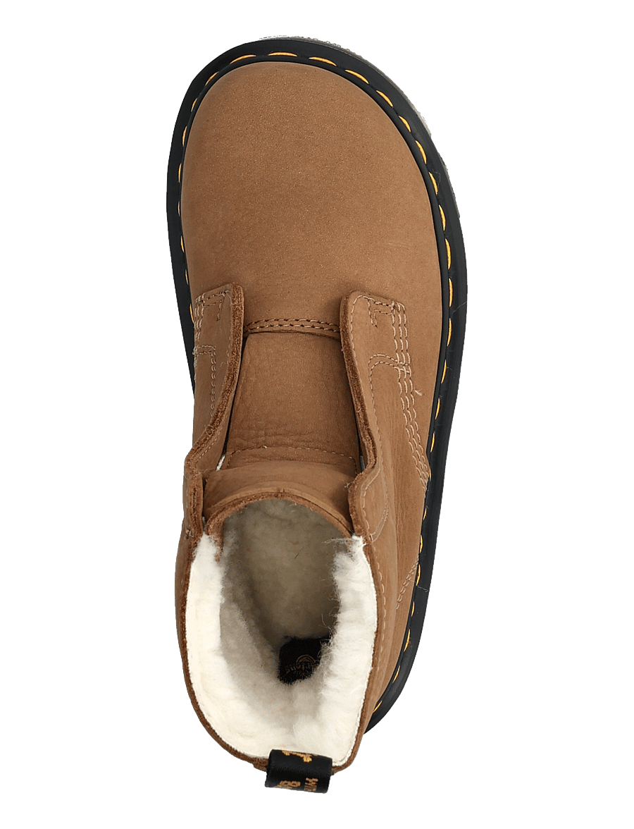 Dr. Martens - Zebzag Laceless Wl Cocoa Brown Milled Nubuck Wp - flat ankle boots - cocoa brown - 3