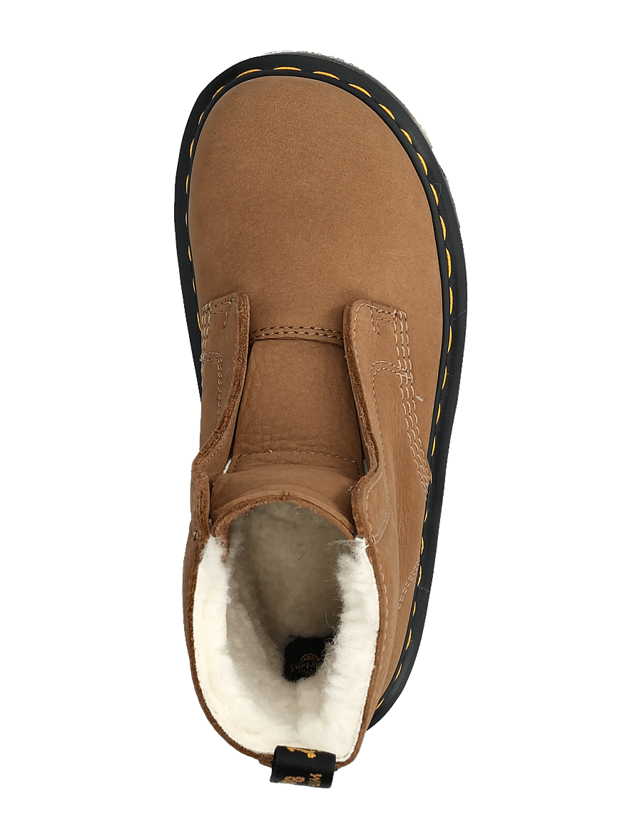 Dr. Martens - Zebzag Laceless Wl Cocoa Brown Milled Nubuck Wp - platta ankelboots - cocoa brown - 3