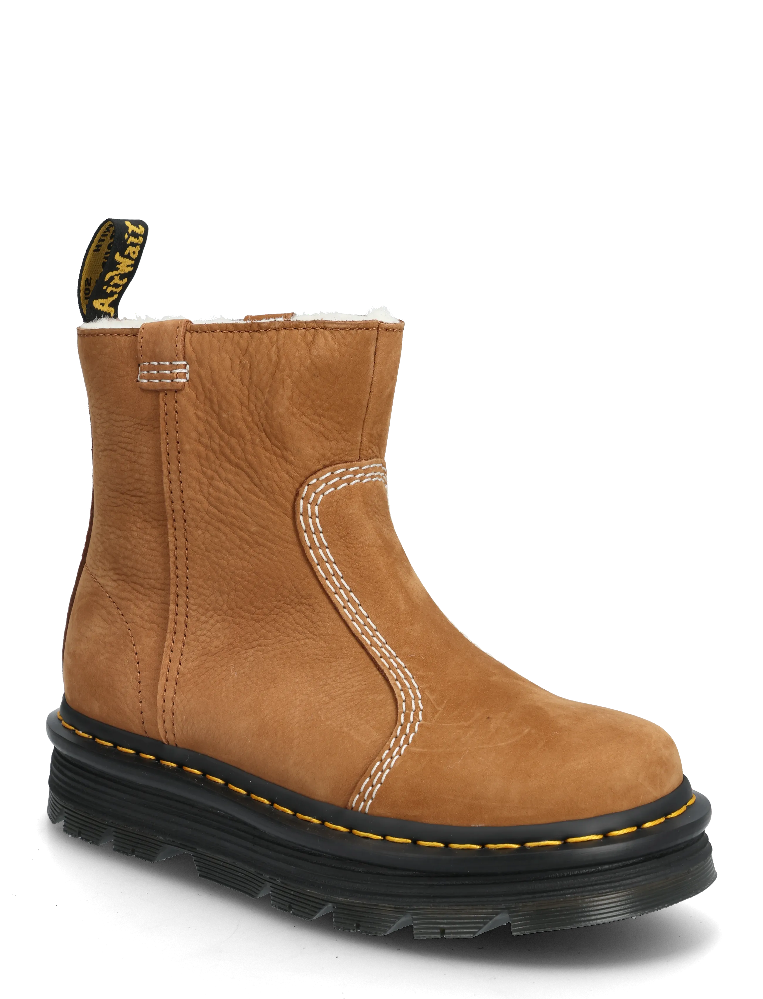 Dr. Martens Zebzag Rigger Wl Desert Brown, 40, Ankle Boots, Braun - Boots Flat Heel, Frauen