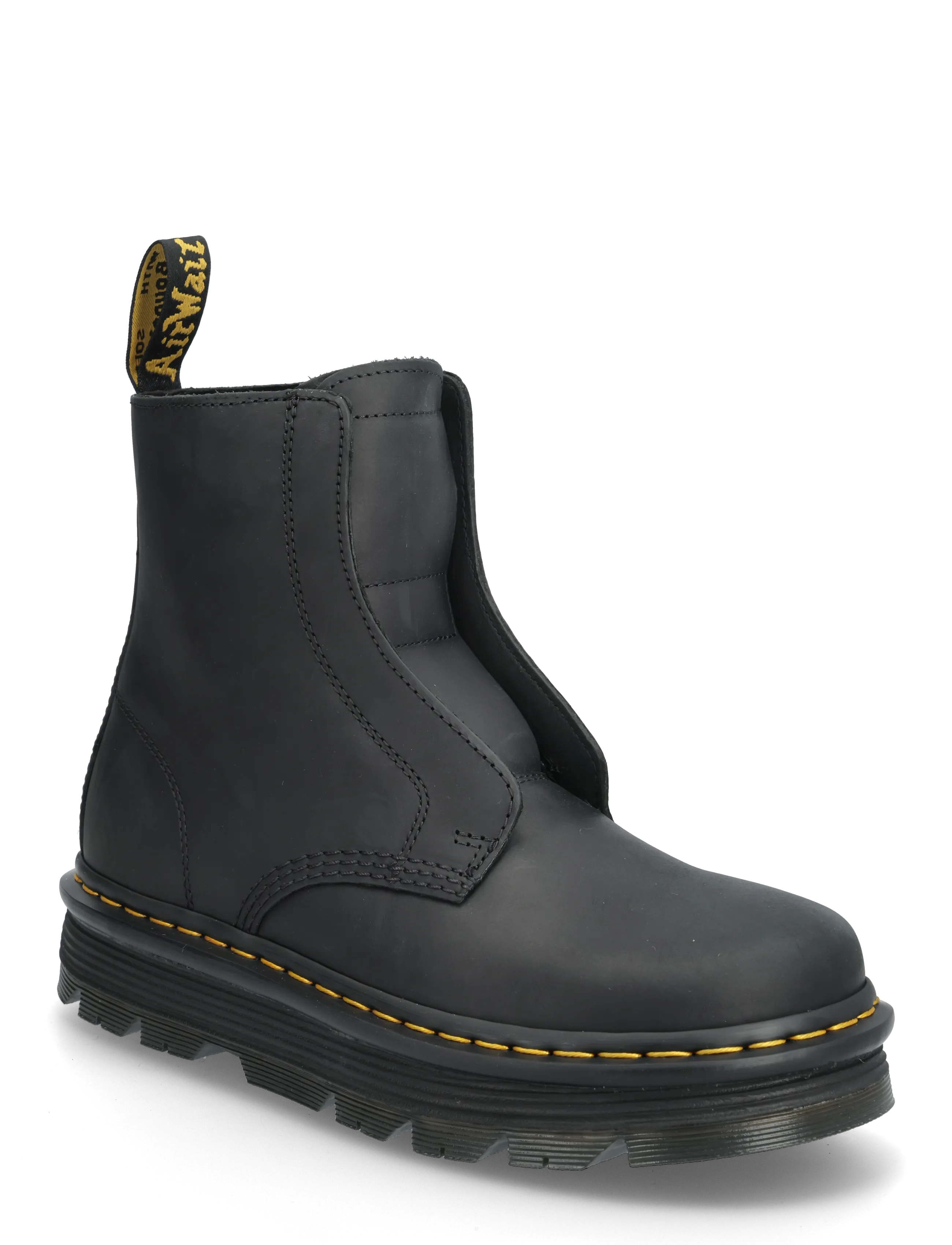 Dr. Martens Zebzag Laceless Black Wyoming, 39, Ankle Boots, Schwarz - Boots Flat Heel, Männerswear