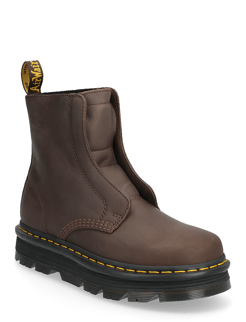 Dr. Martens - Zebzag Laceless - platta ankelboots - dark brown - 0