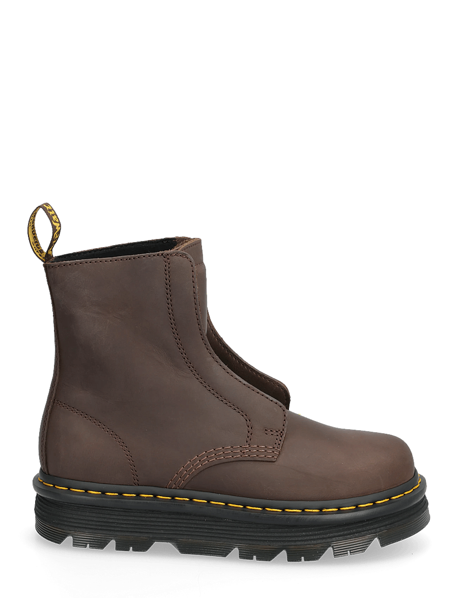 Dr. Martens - Zebzag Laceless - flache stiefeletten - dark brown - 1