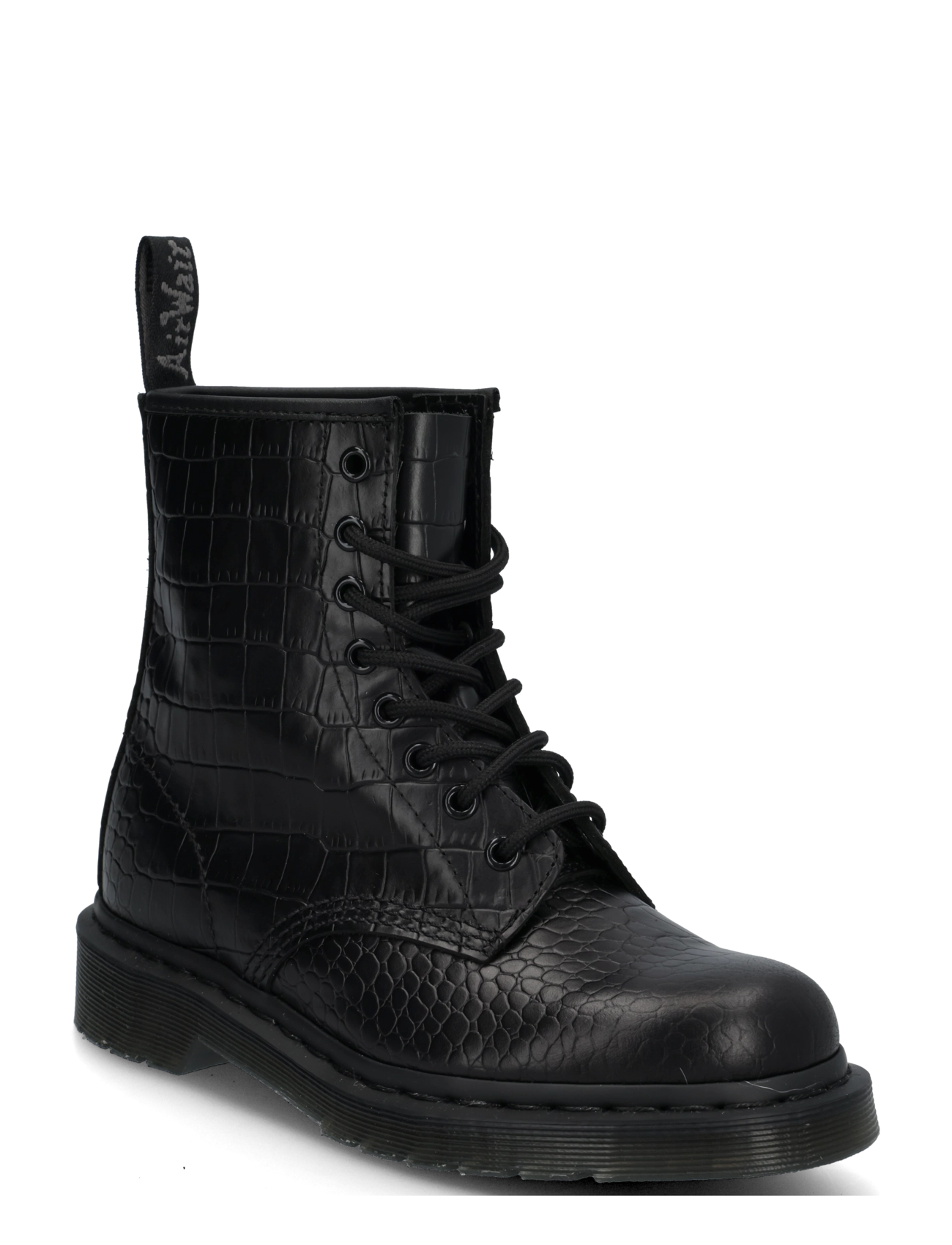 Dr. Martens 1460 Croco Black Atlas Croc Emboss - Dr. Martens - BLACK / black