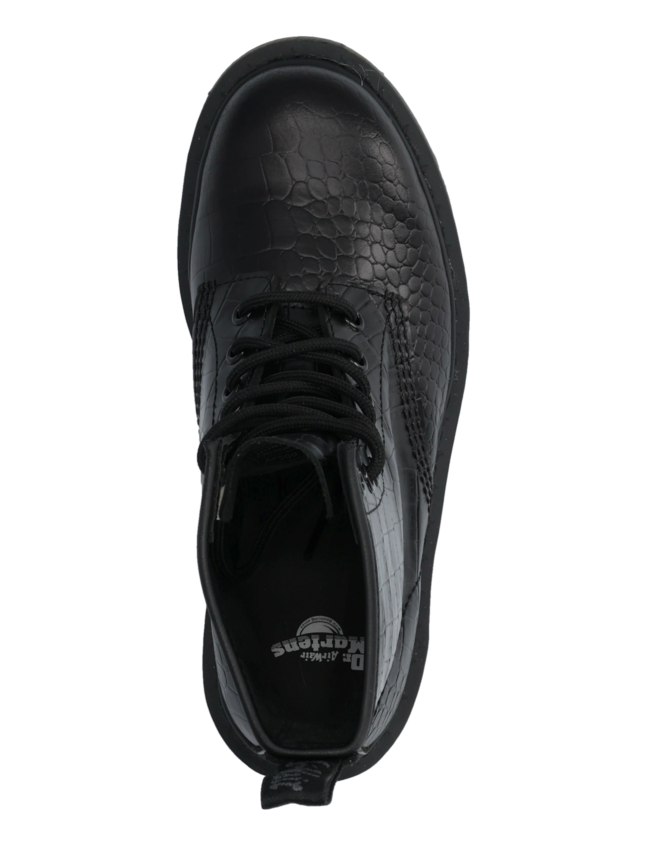 Dr. Martens - 1460 Croco Black Atlas Croc Emboss - laced boots - black - 3