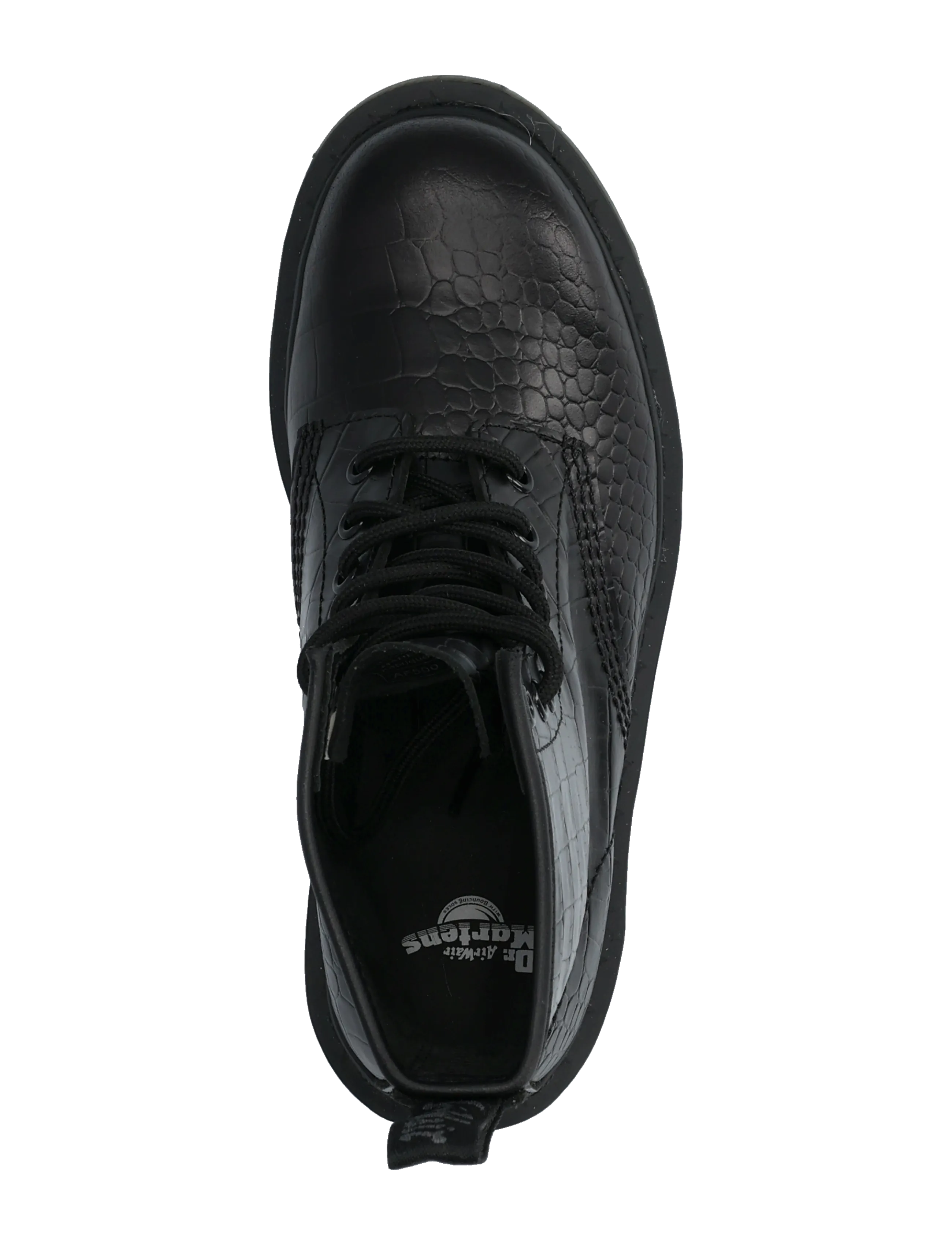Dr. Martens - 1460 Croco Black Atlas Croc Emboss - geschnürte stiefel - black - 3
