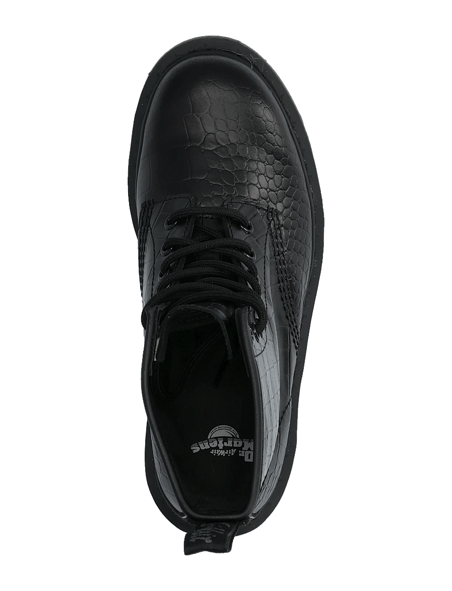 Dr. Martens - 1460 Croco Black Atlas Croc Emboss - geschnürte stiefel - black - 3