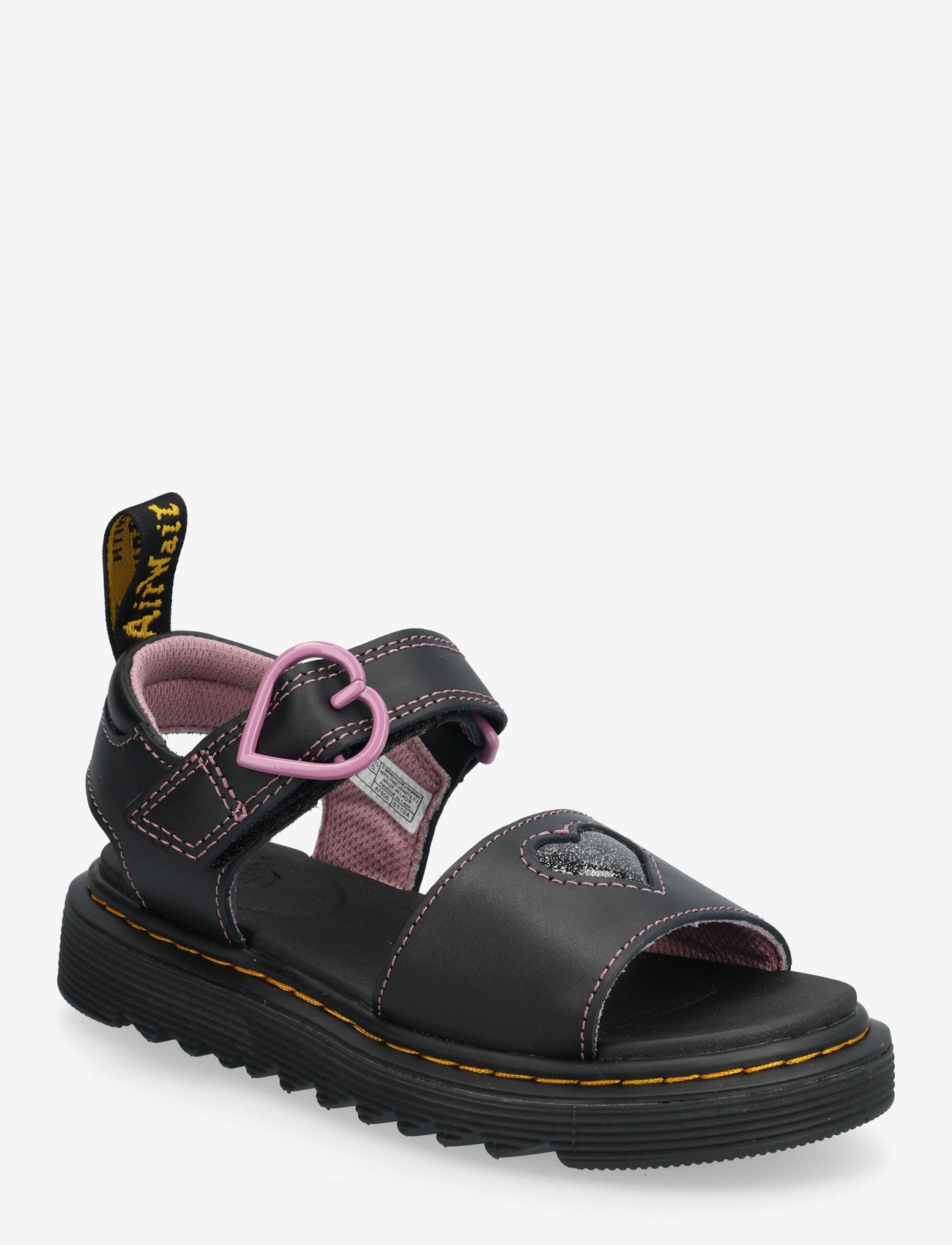 Dr. Martens - Marlowe Hearts Ii J Black Lucido+Nebula Glitter - sandaler - black - 0