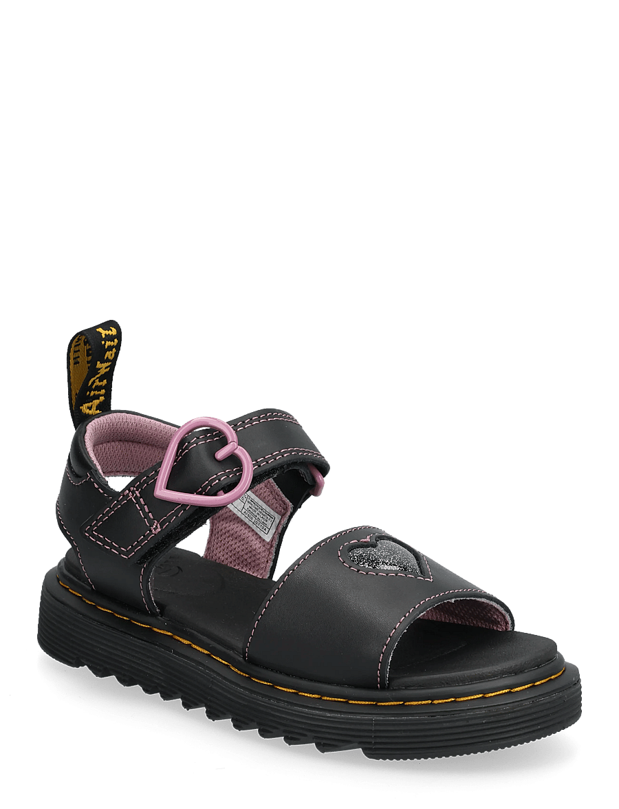 Dr. Martens - Marlowe Hearts Ii J Black Lucido+Nebula Glitter - sandaalid - black - 0