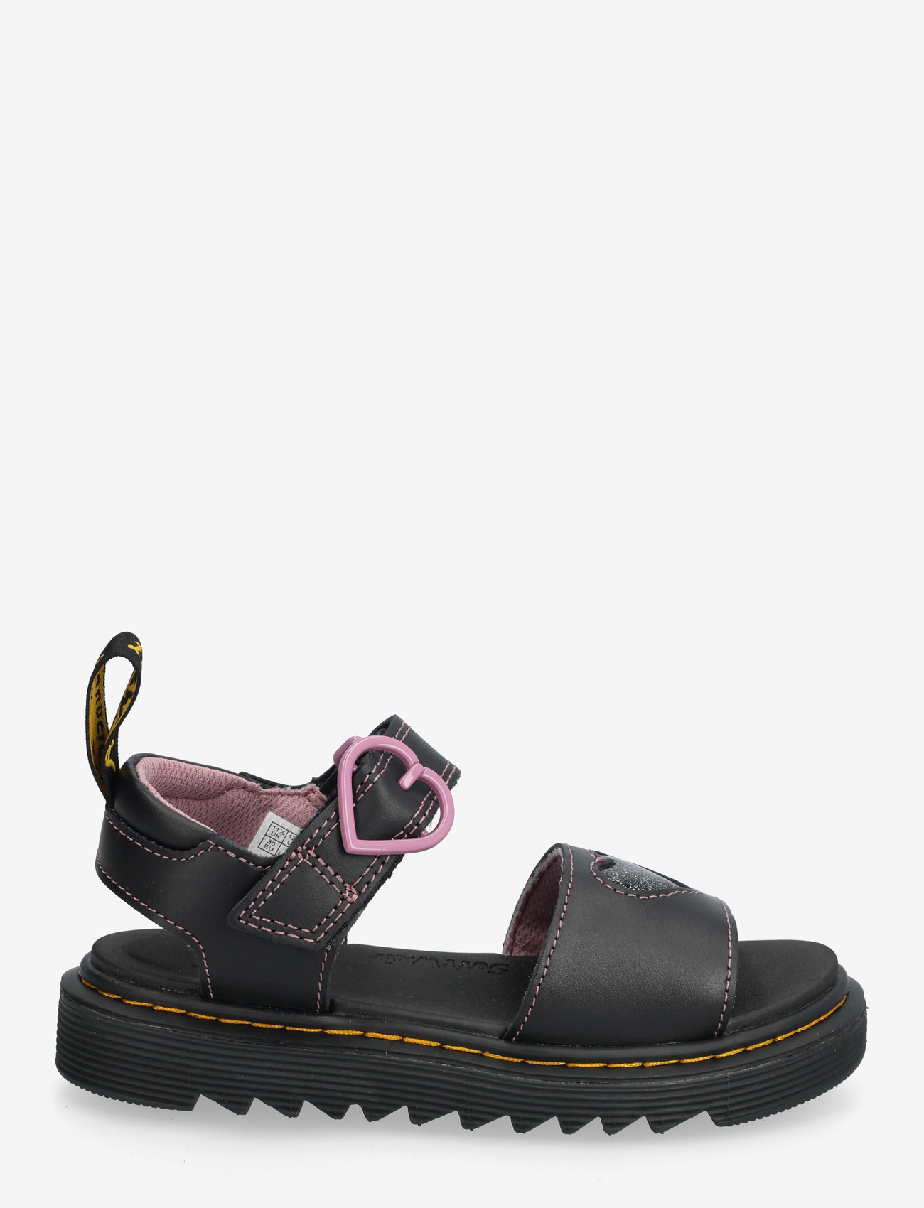 Dr. Martens - Marlowe Hearts Ii J Black Lucido+Nebula Glitter - sandaler - black - 1