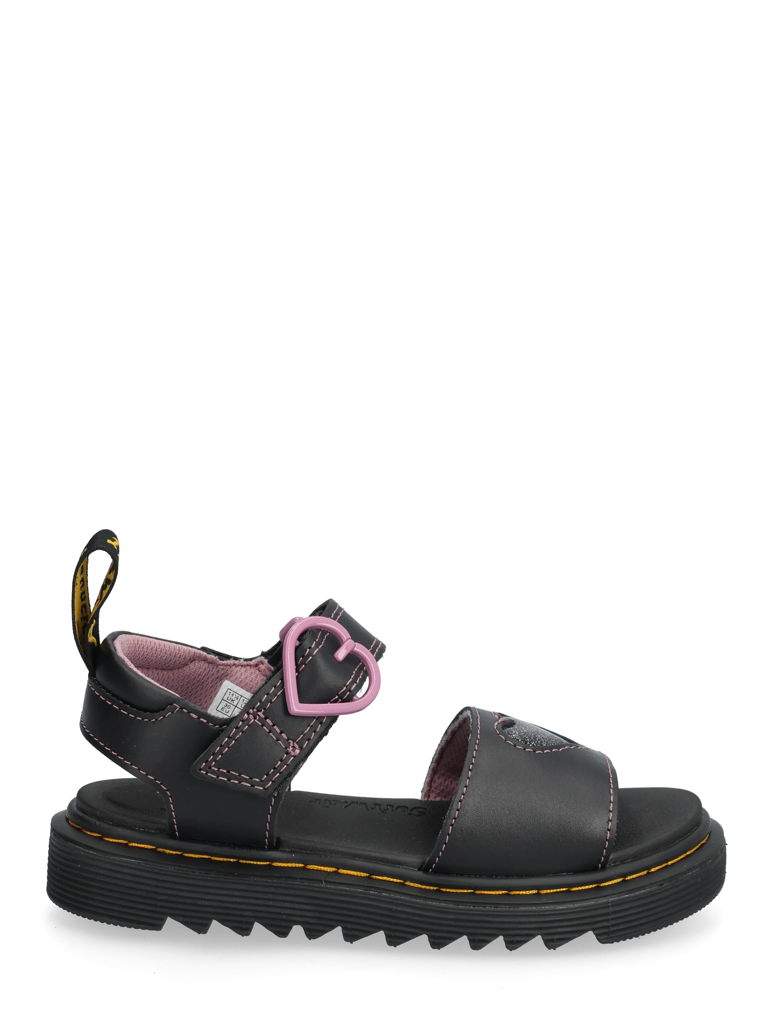 Dr. Martens - Marlowe Hearts Ii J Black Lucido+Nebula Glitter - sandals - black - 1