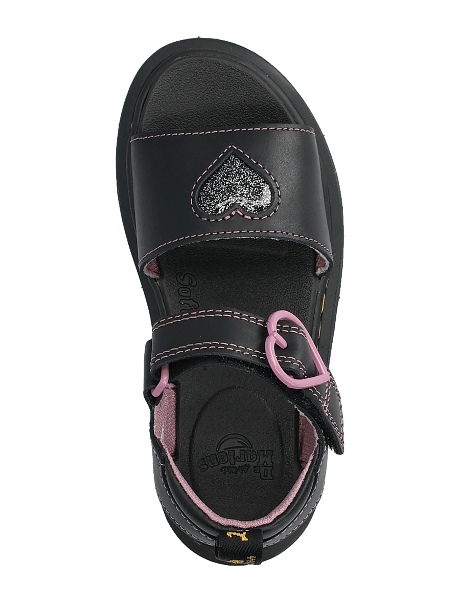 Dr. Martens - Marlowe Hearts Ii J Black Lucido+Nebula Glitter - sandaalid - black - 3