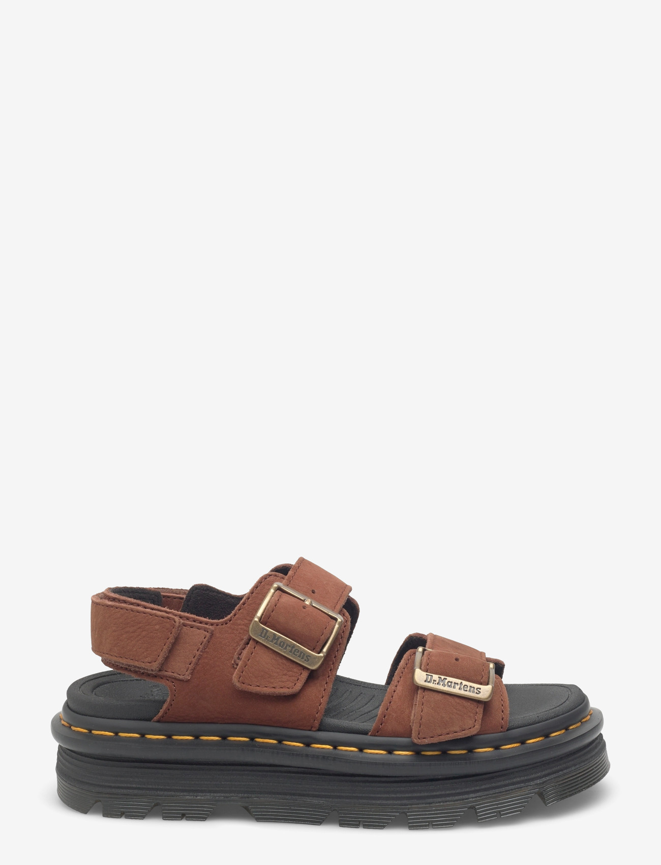 Dr. Martens - Zebzag Sandal Sepia Brown Tumbled Nubuck - plateau-sandalen - sepia brown - 1
