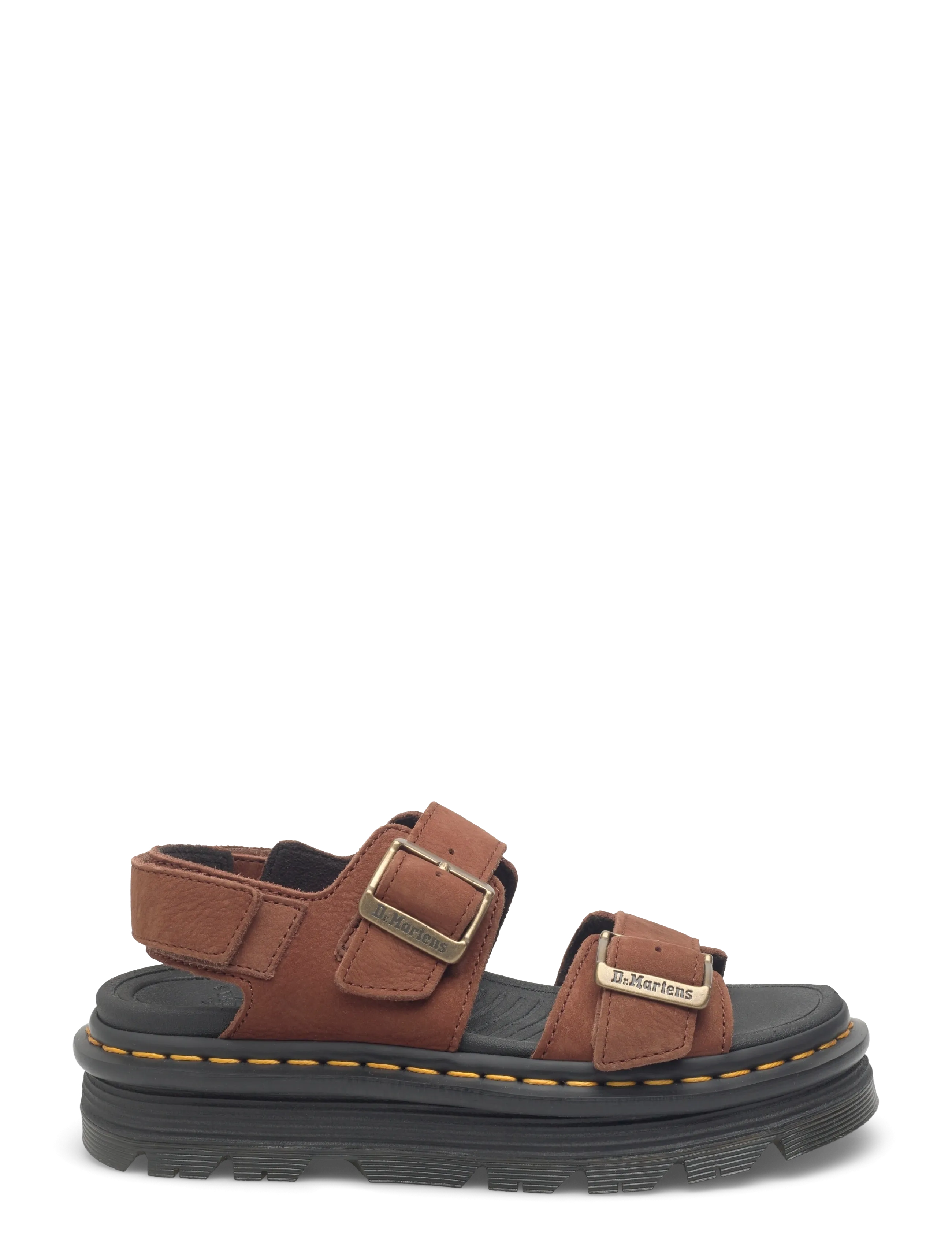 Dr. Martens - Zebzag Sandal Sepia Brown Tumbled Nubuck - plateau-sandalen - sepia brown - 1