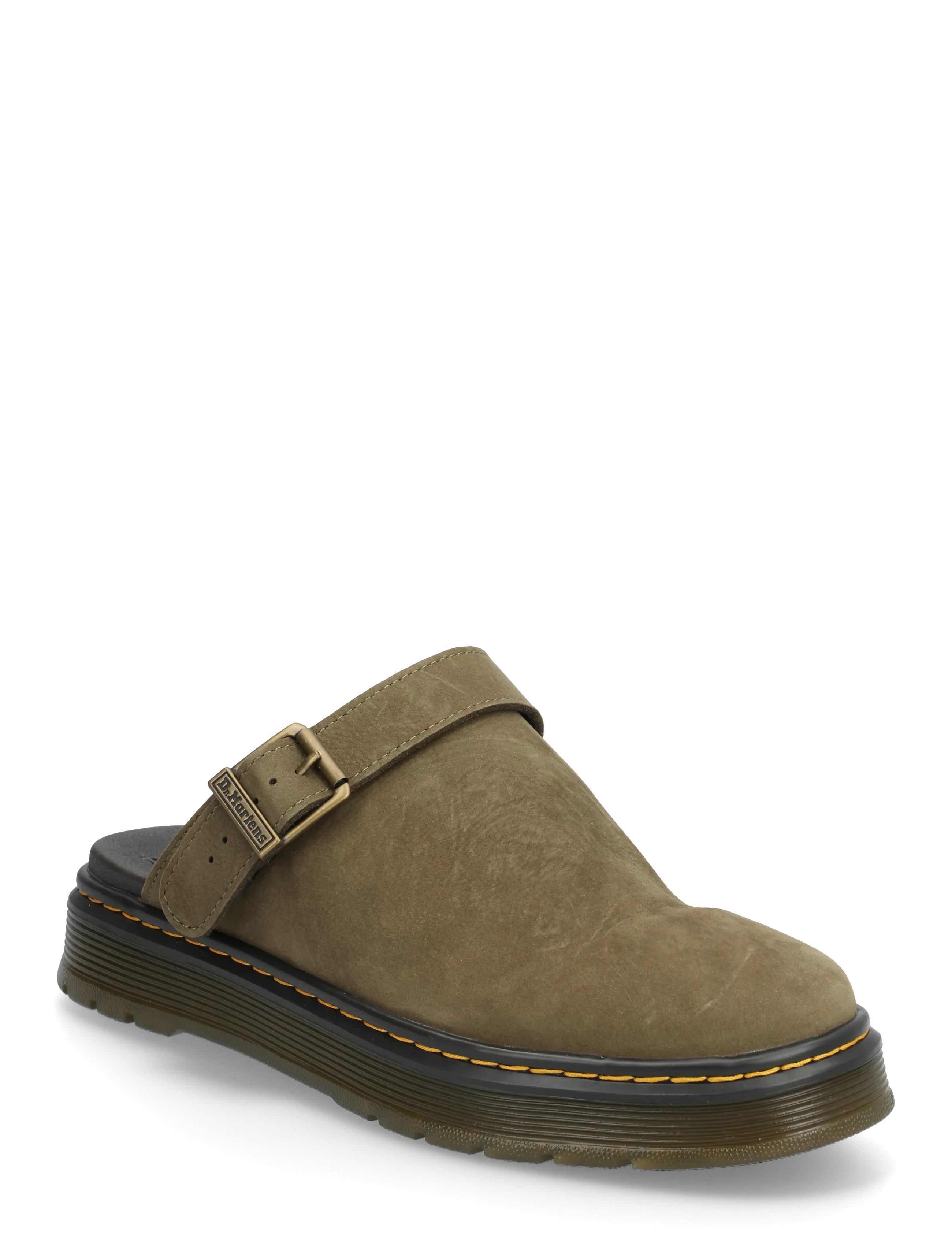 Dr. Martens Brookline Mule Dms Olive Milled Nubuck Wp - Schuhe - DMS OLIVE / khaki/green