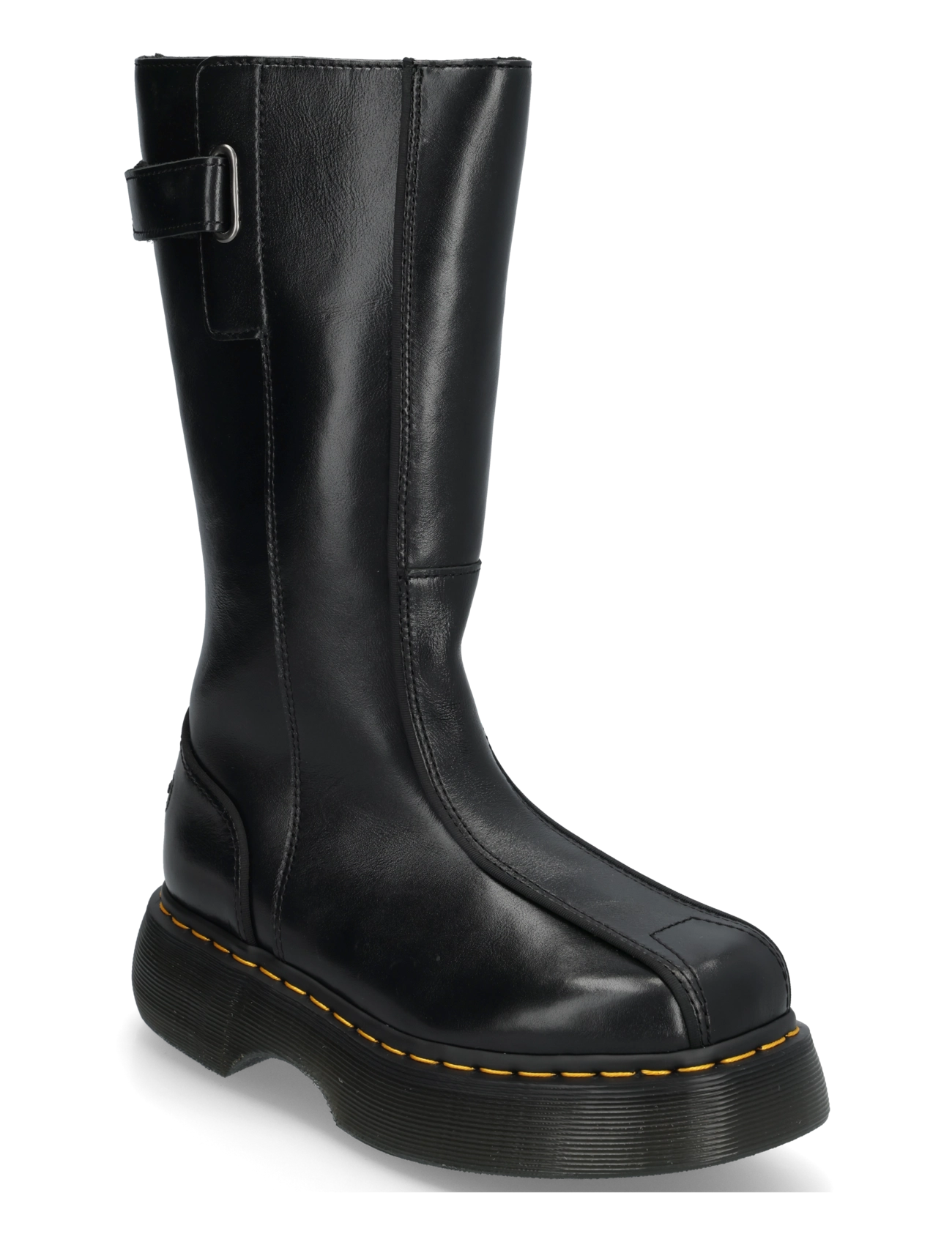 Dr. Martens Buzz Hi Black Milled Gloss - Wysokie kozaki - BLACK / black