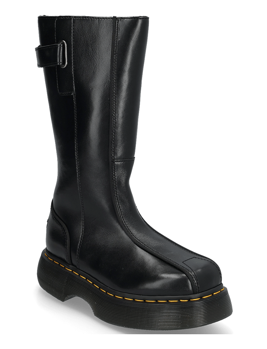 Dr. Martens - Buzz Hi Black Milled Gloss - knähöga stövlar - black - 0