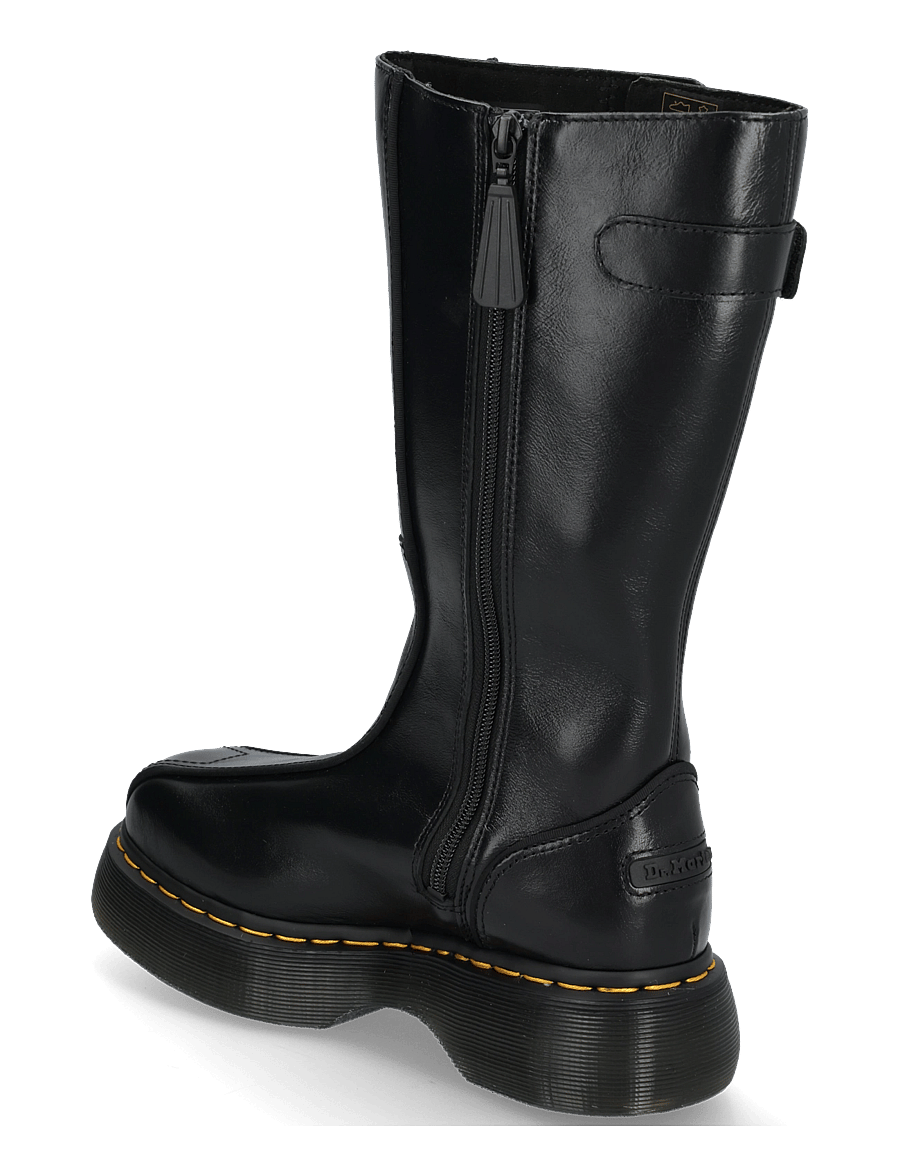 Dr. Martens - Buzz Hi Black Milled Gloss - knähöga stövlar - black - 1