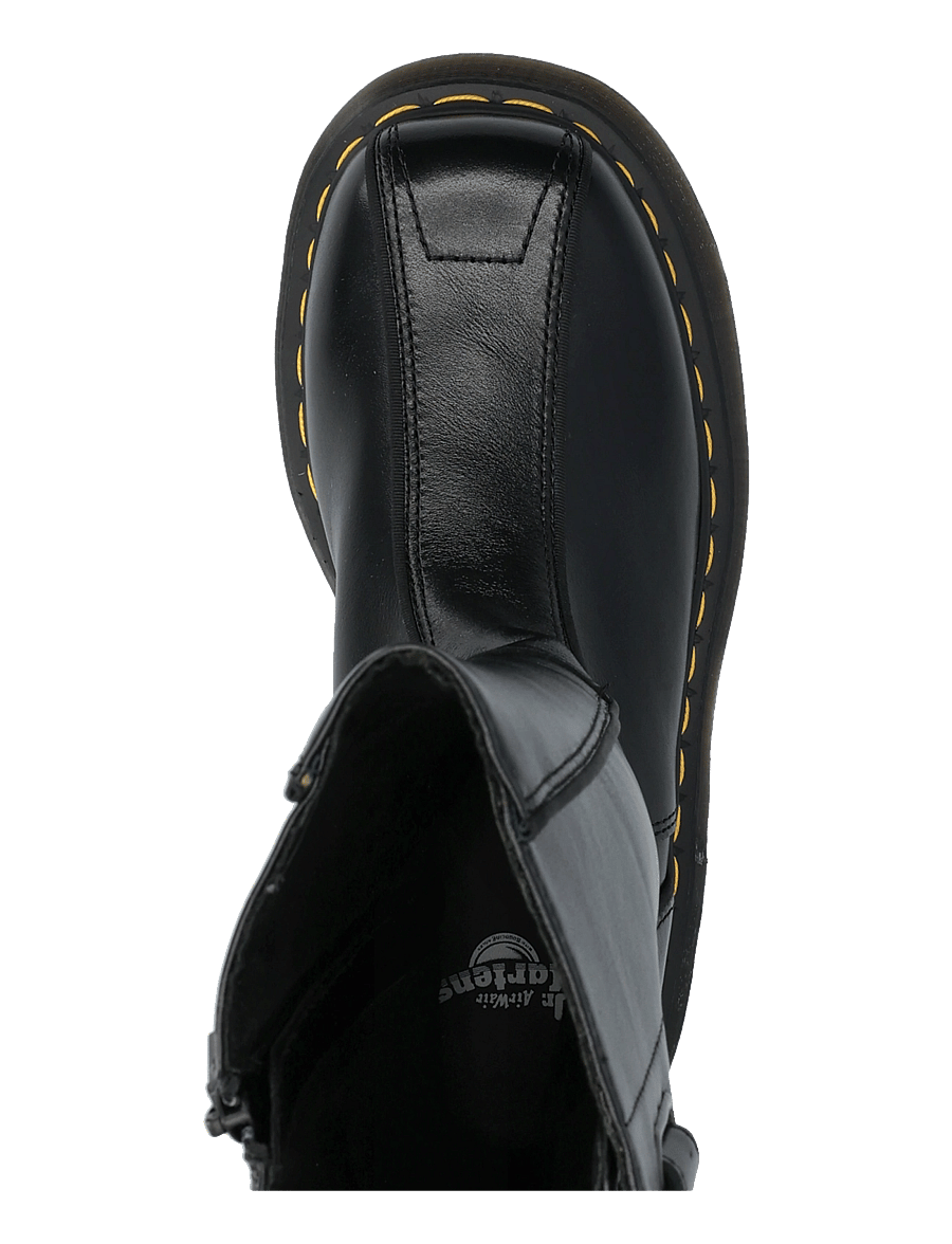 Dr. Martens - Buzz Hi Black Milled Gloss - knähöga stövlar - black - 3