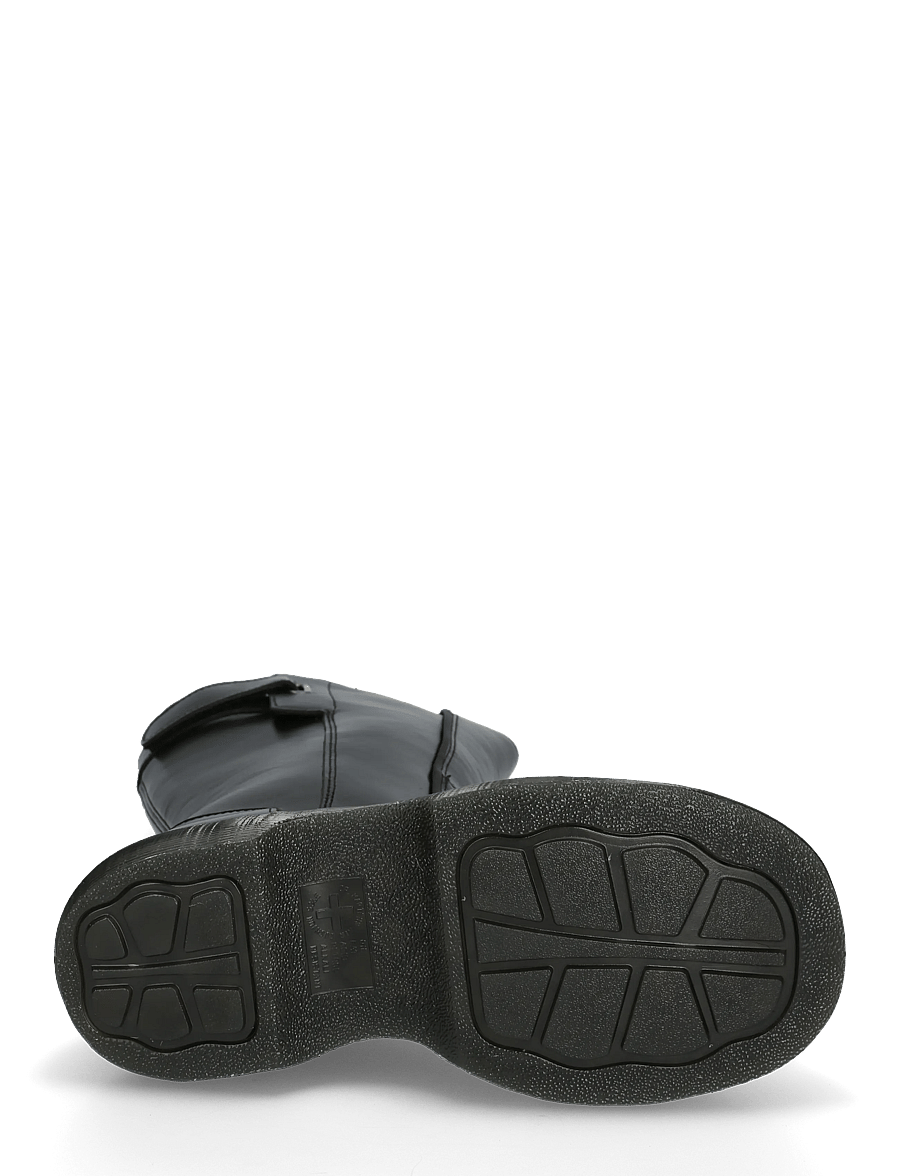 Dr. Martens - Buzz Hi Black Milled Gloss - langskaftede støvler - black - 4