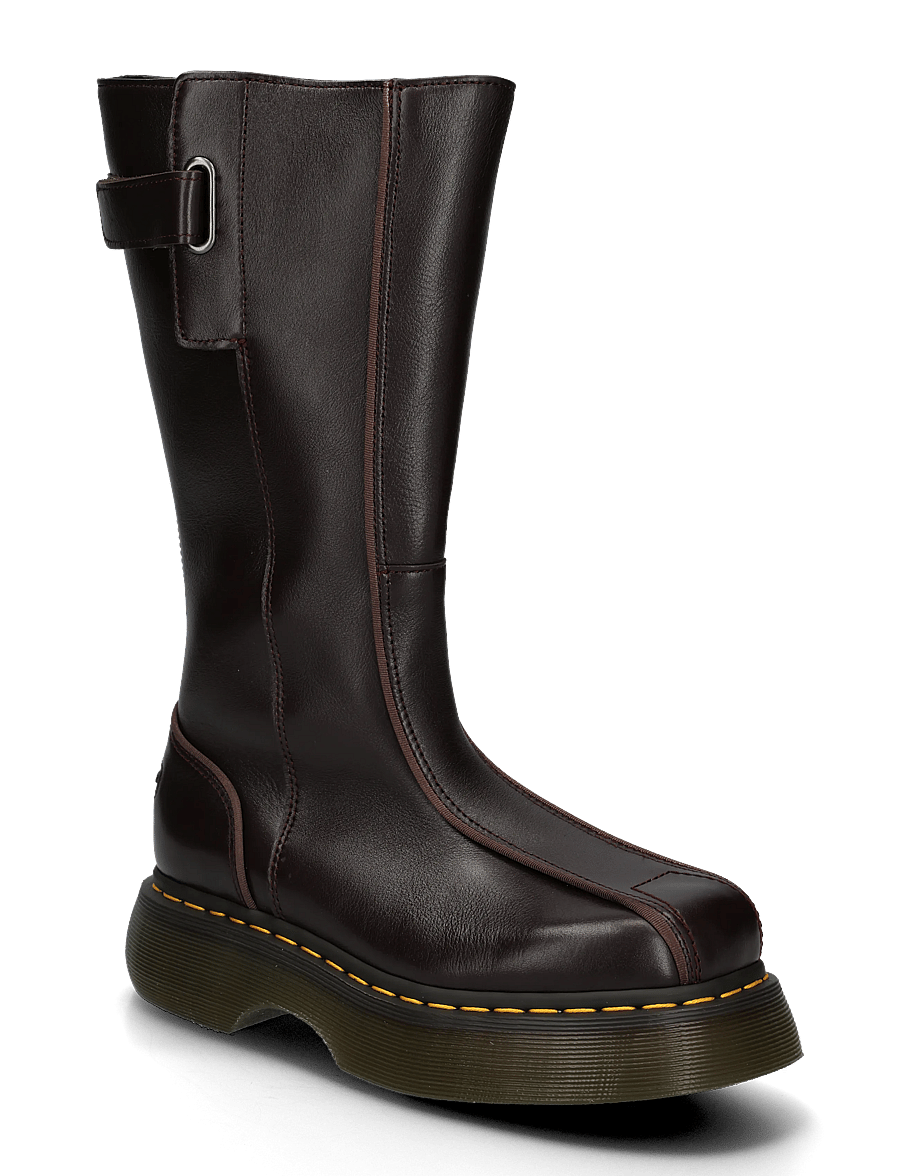 Dr. Martens - Buzz Hi Dark Brown Milled Gloss - flache stiefeletten - dark brown - 0