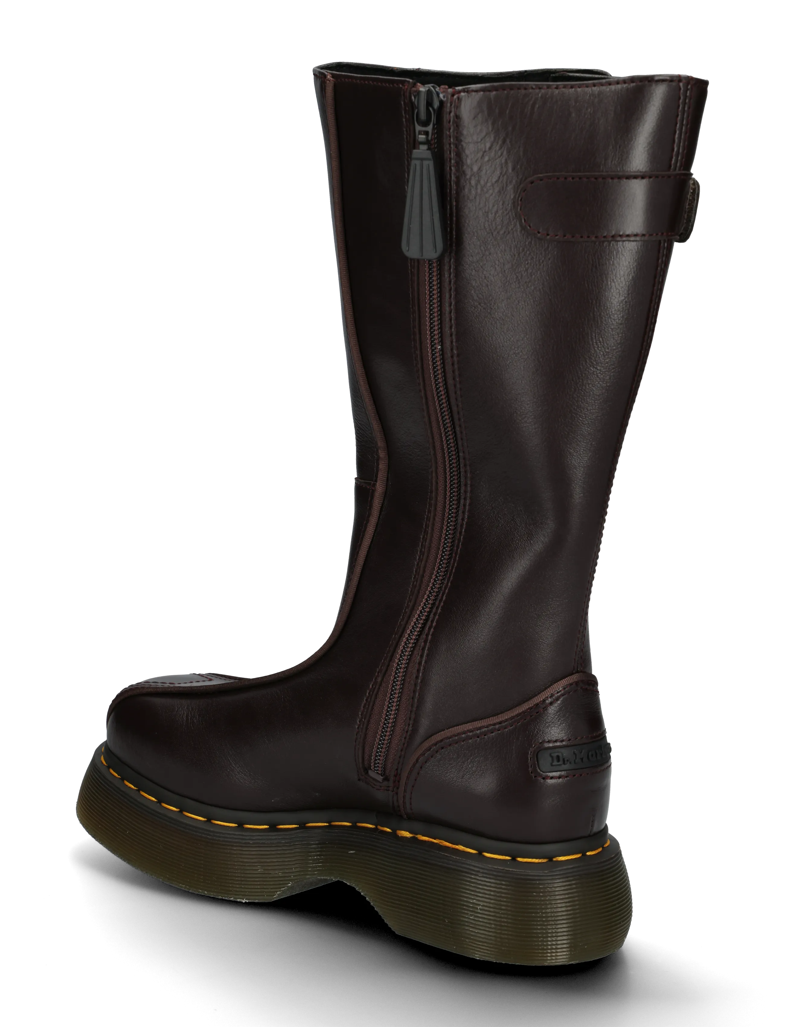 Dr. Martens - Buzz Hi Dark Brown Milled Gloss - flache stiefeletten - dark brown - 1