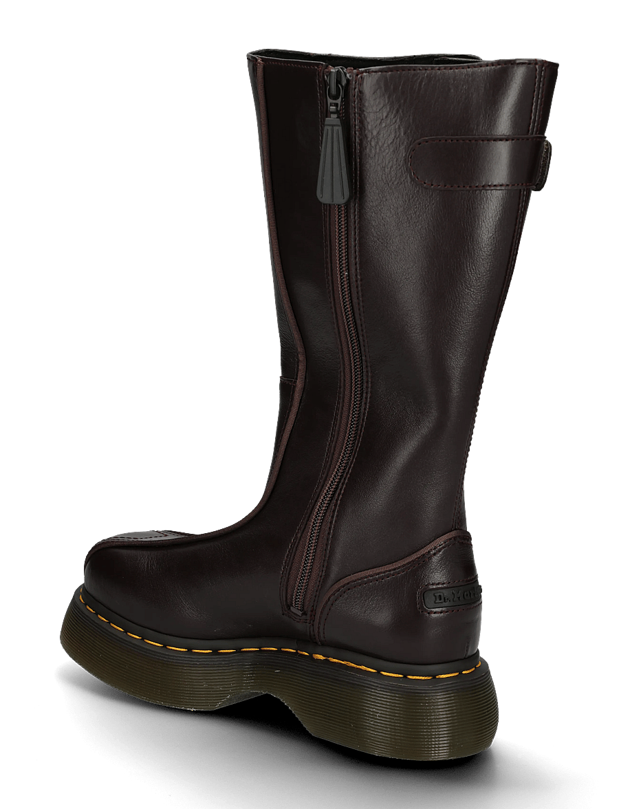Dr. Martens - Buzz Hi Dark Brown Milled Gloss - flache stiefeletten - dark brown - 1