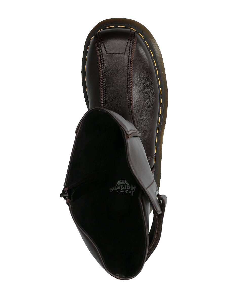 Dr. Martens - Buzz Hi Dark Brown Milled Gloss - flache stiefeletten - dark brown - 3