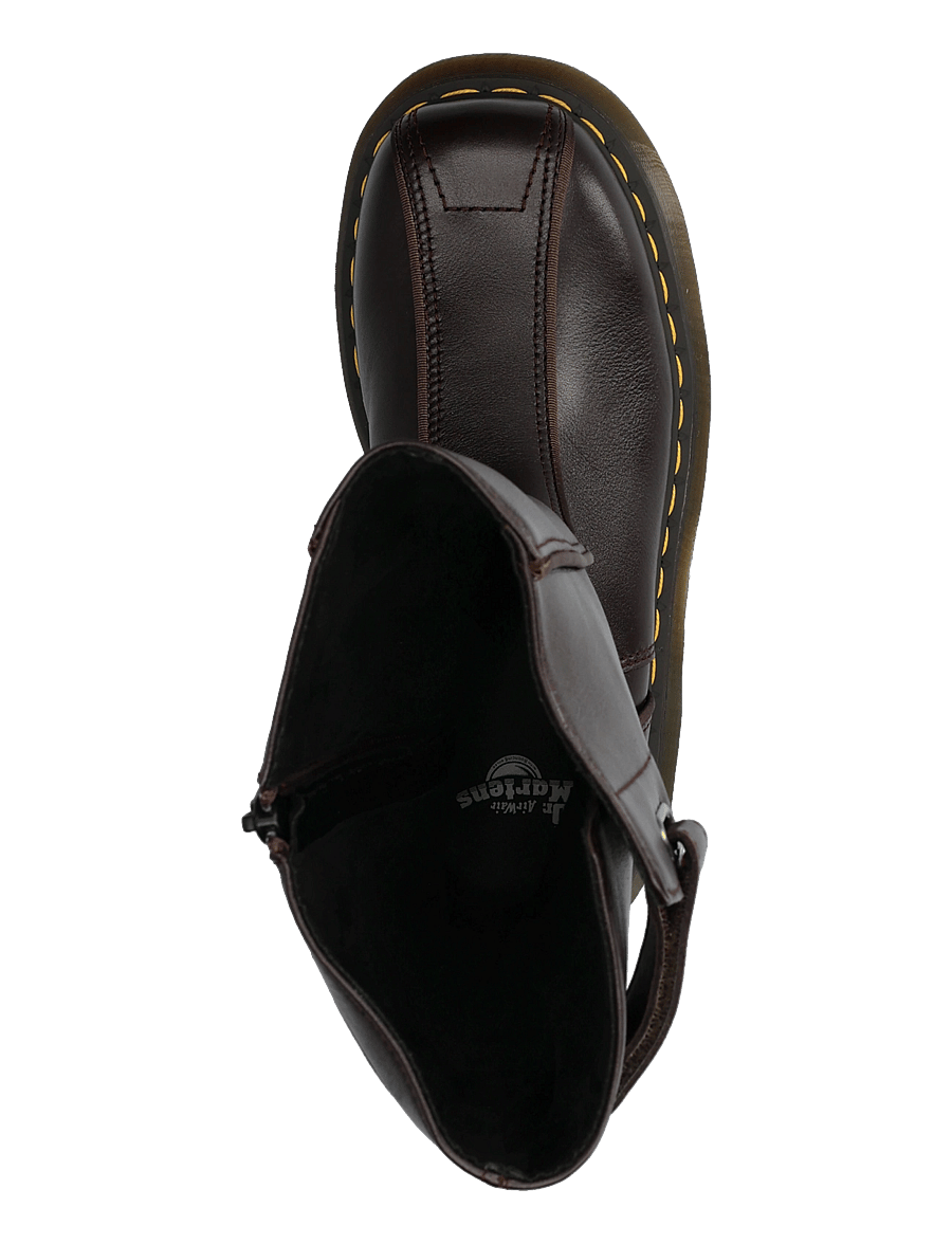 Dr. Martens - Buzz Hi Dark Brown Milled Gloss - stiefeletten mit absatz - dark brown - 3