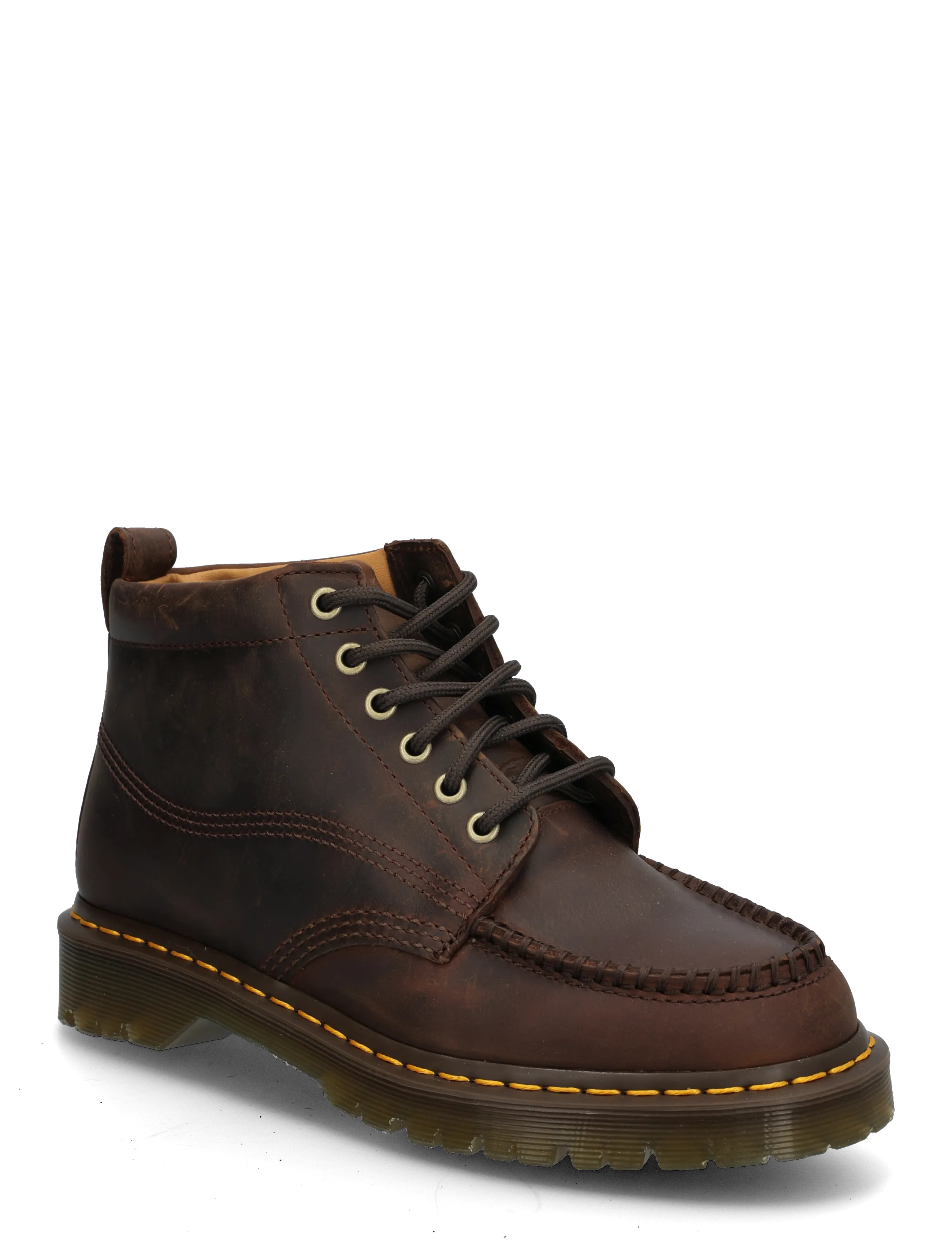 Dr. Martens Lowell Chukka Dark Brown Crazy Horse - Shoes - DARK BROWN / brown