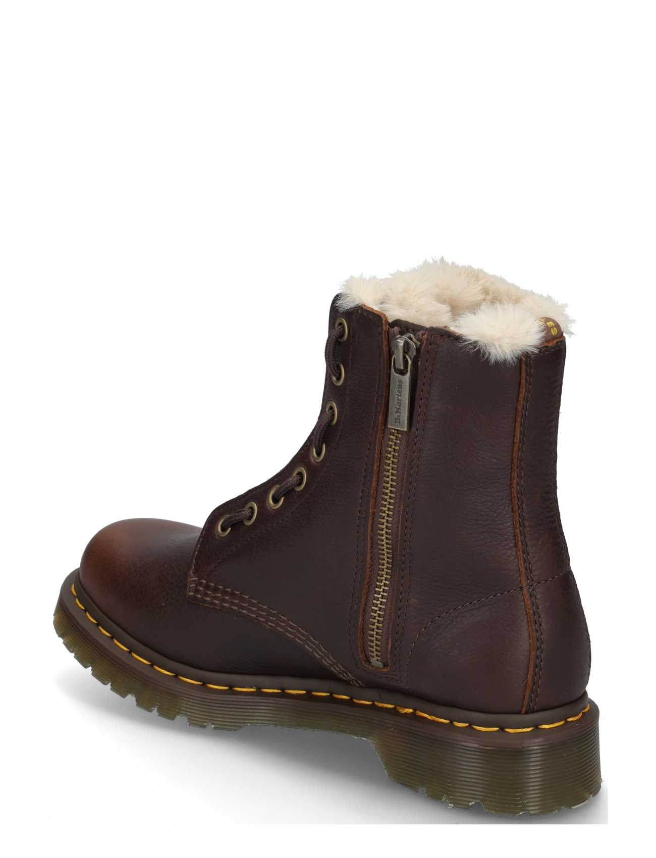 Dr. Martens - 1460 Serena Zip Dark Brown Grizzly - madalad poolsaapad - dark brown - 1
