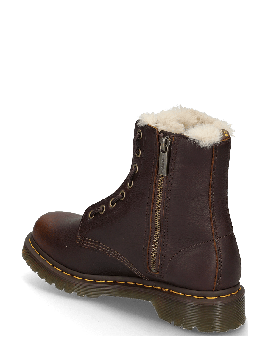Dr. Martens - 1460 Serena Zip Dark Brown Grizzly - madalad poolsaapad - dark brown - 1