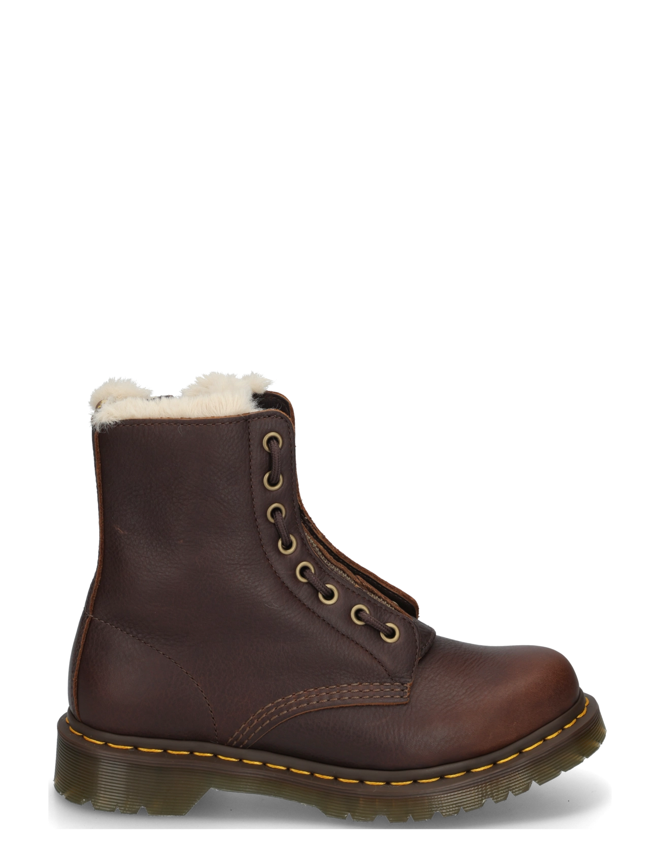 Dr. Martens - 1460 Serena Zip Dark Brown Grizzly - madalad poolsaapad - dark brown - 2