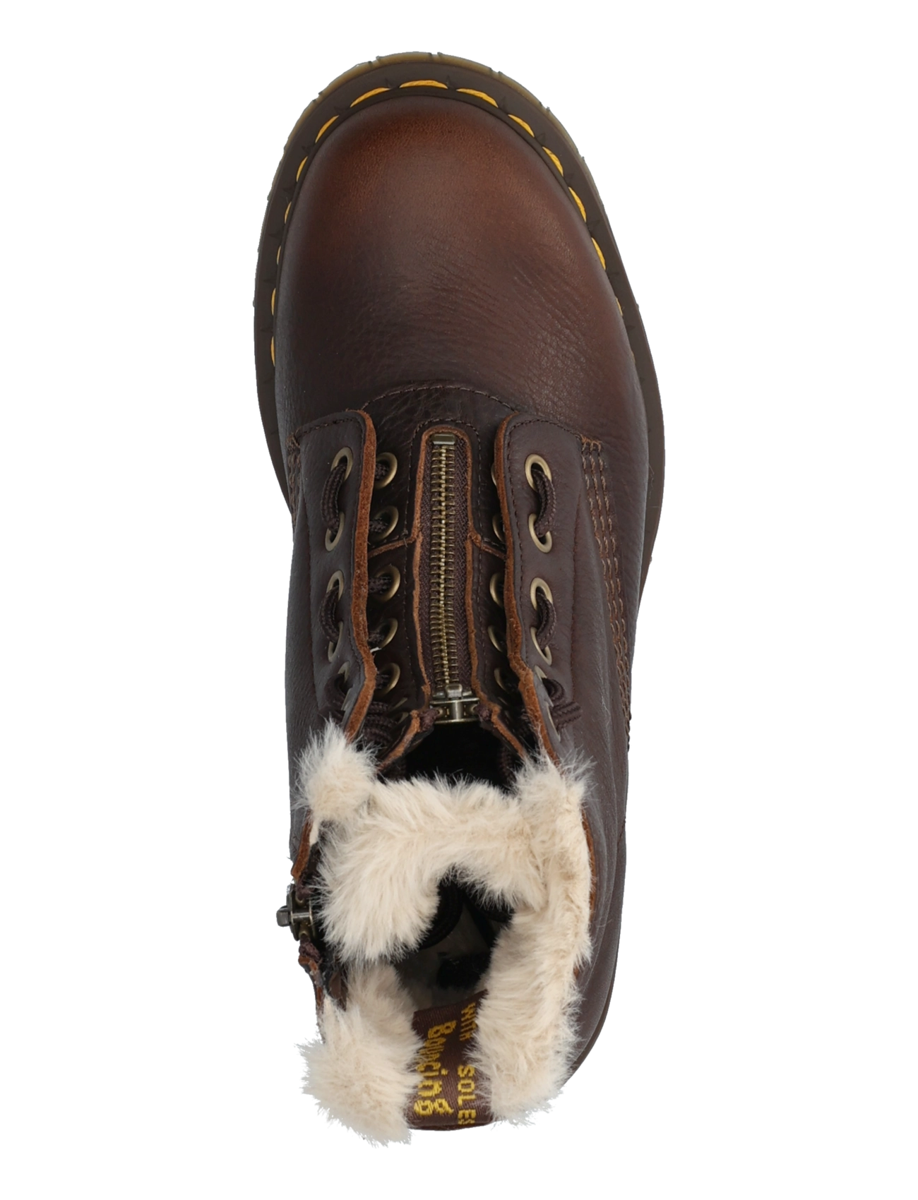 Dr. Martens - 1460 Serena Zip Dark Brown Grizzly - madalad poolsaapad - dark brown - 3