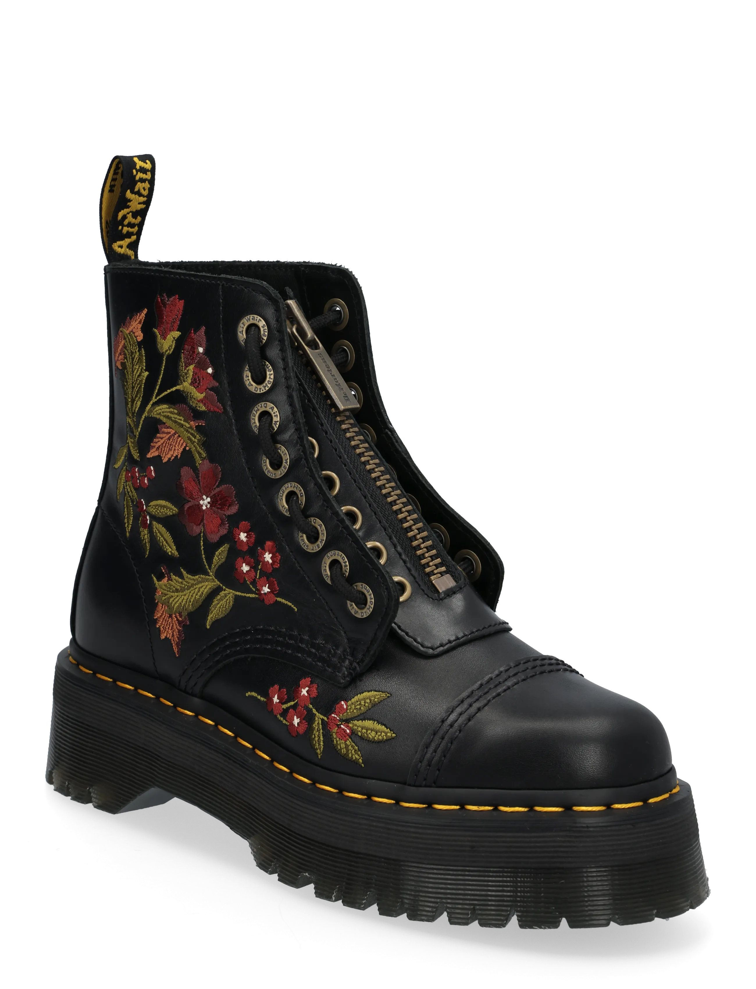 Dr. Martens Sinclair Floral Black Wanama - Schuhe - BLACK / black