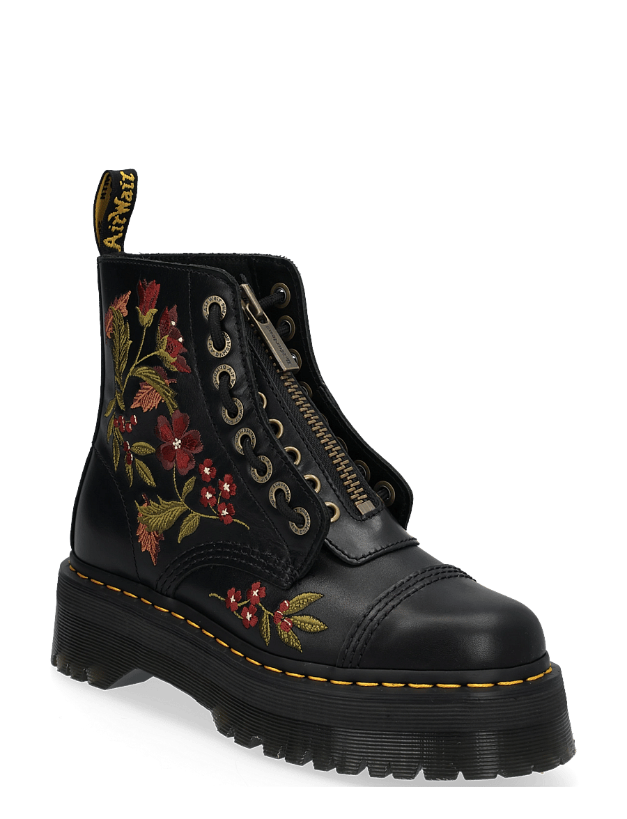 Dr. Martens - Sinclair Floral Black Wanama - kängor - black - 0