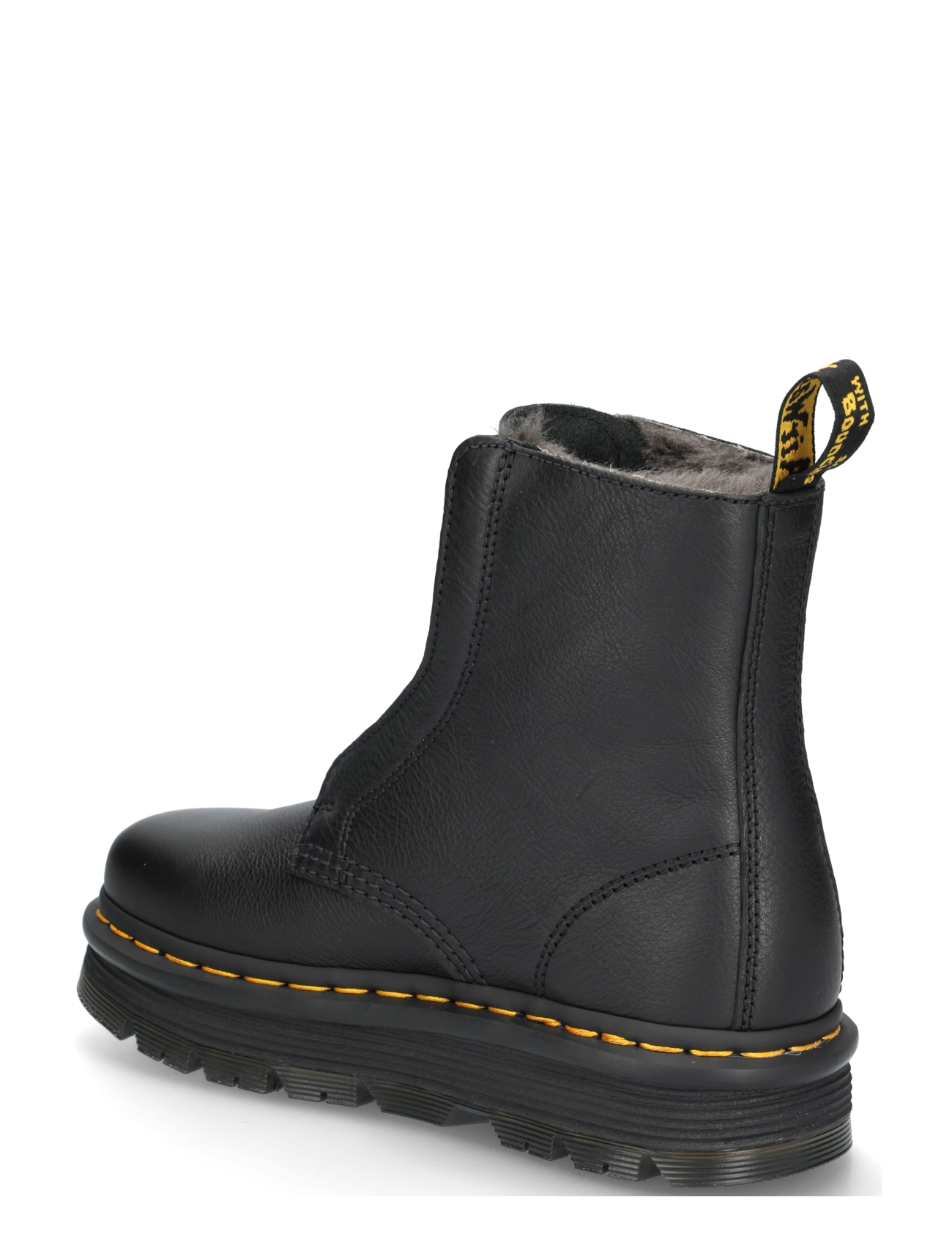 Dr. Martens - Zebzag Laceless Wl Black Pisa - platta ankelboots - black - 1