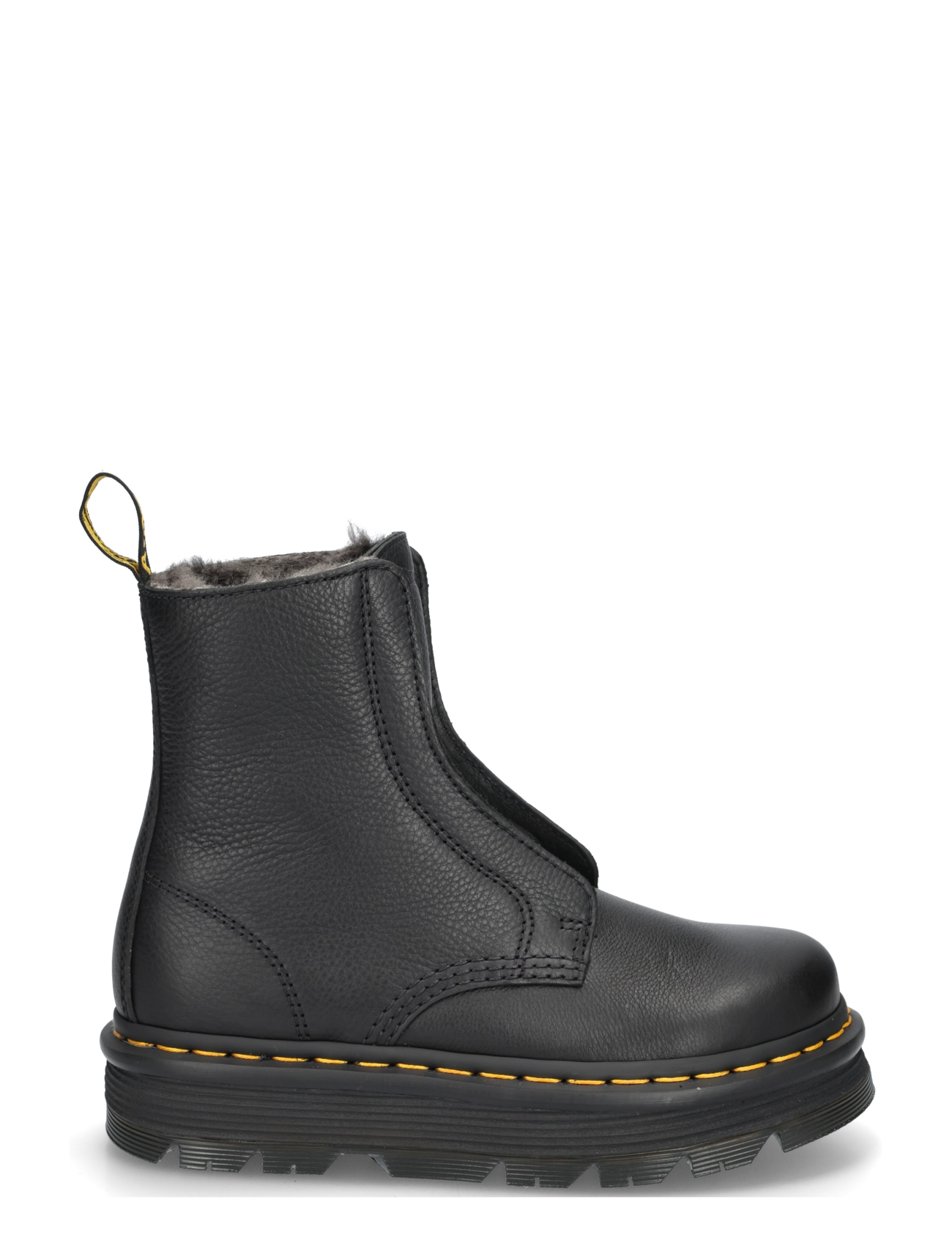 Dr. Martens - Zebzag Laceless Wl Black Pisa - platta ankelboots - black - 2