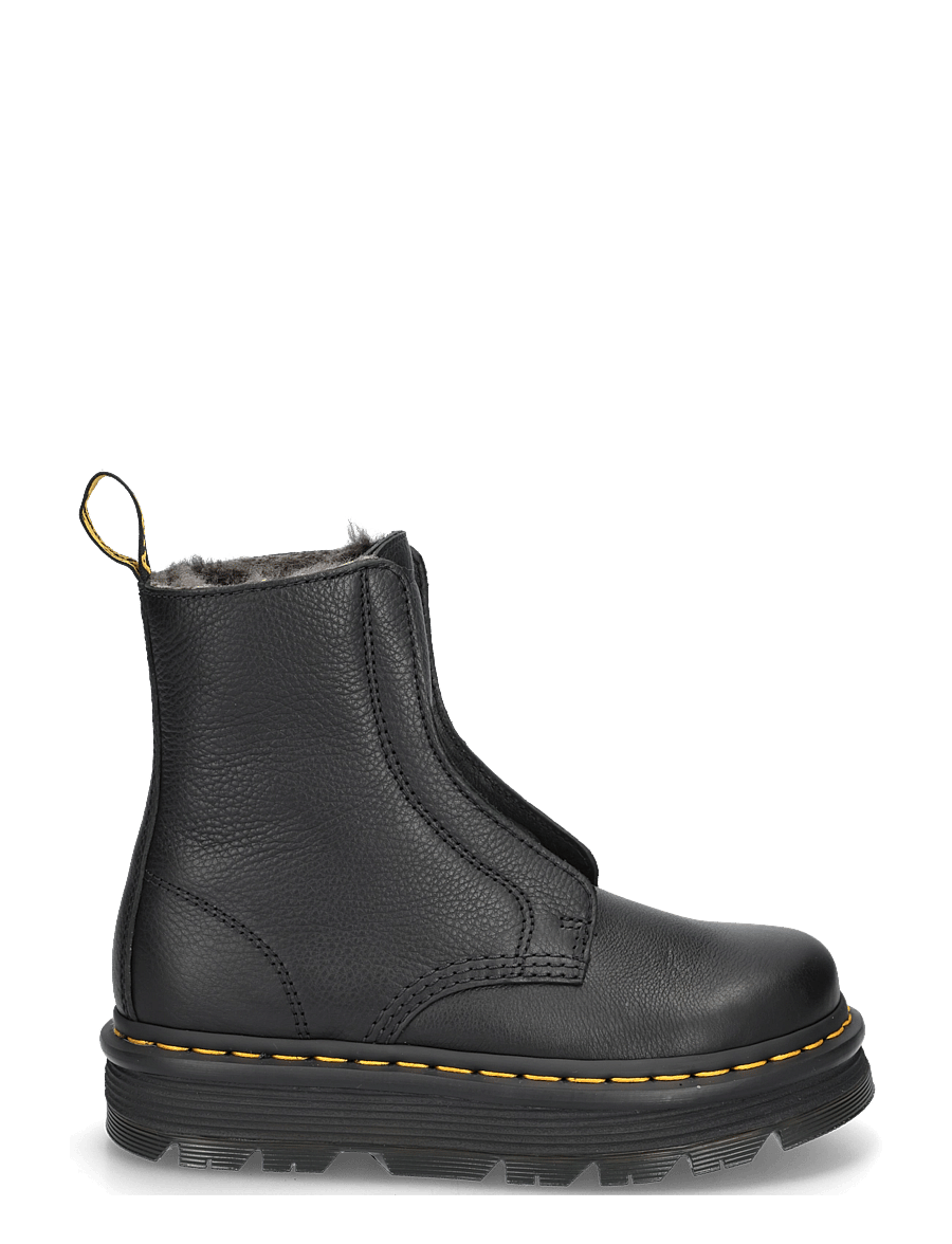Dr. Martens - Zebzag Laceless Wl Black Pisa - platta ankelboots - black - 2