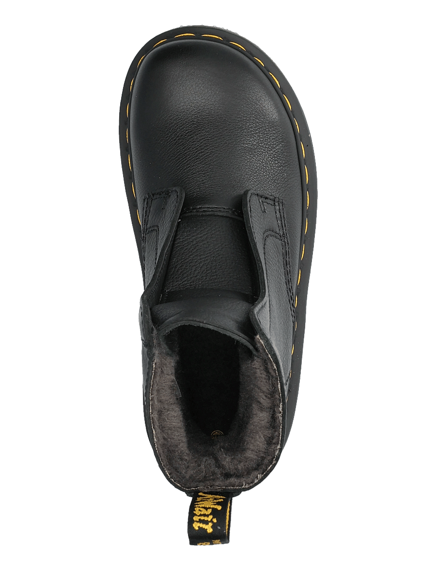Dr. Martens - Zebzag Laceless Wl Black Pisa - platta ankelboots - black - 3