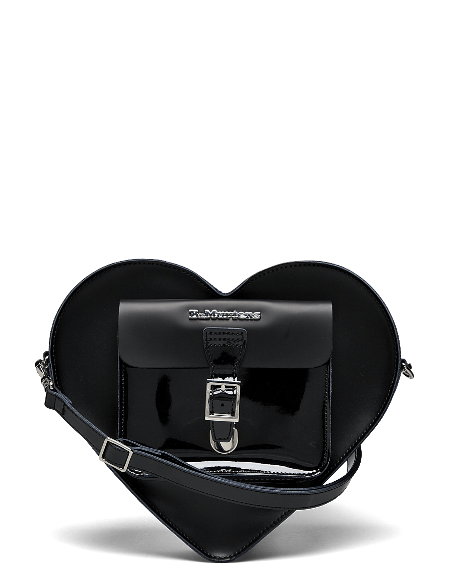 Dr. Martens - Heart Backpack Black+Black+Black Kiev+Patent Lamper+Smooth - rygsække - black+black+black - 0