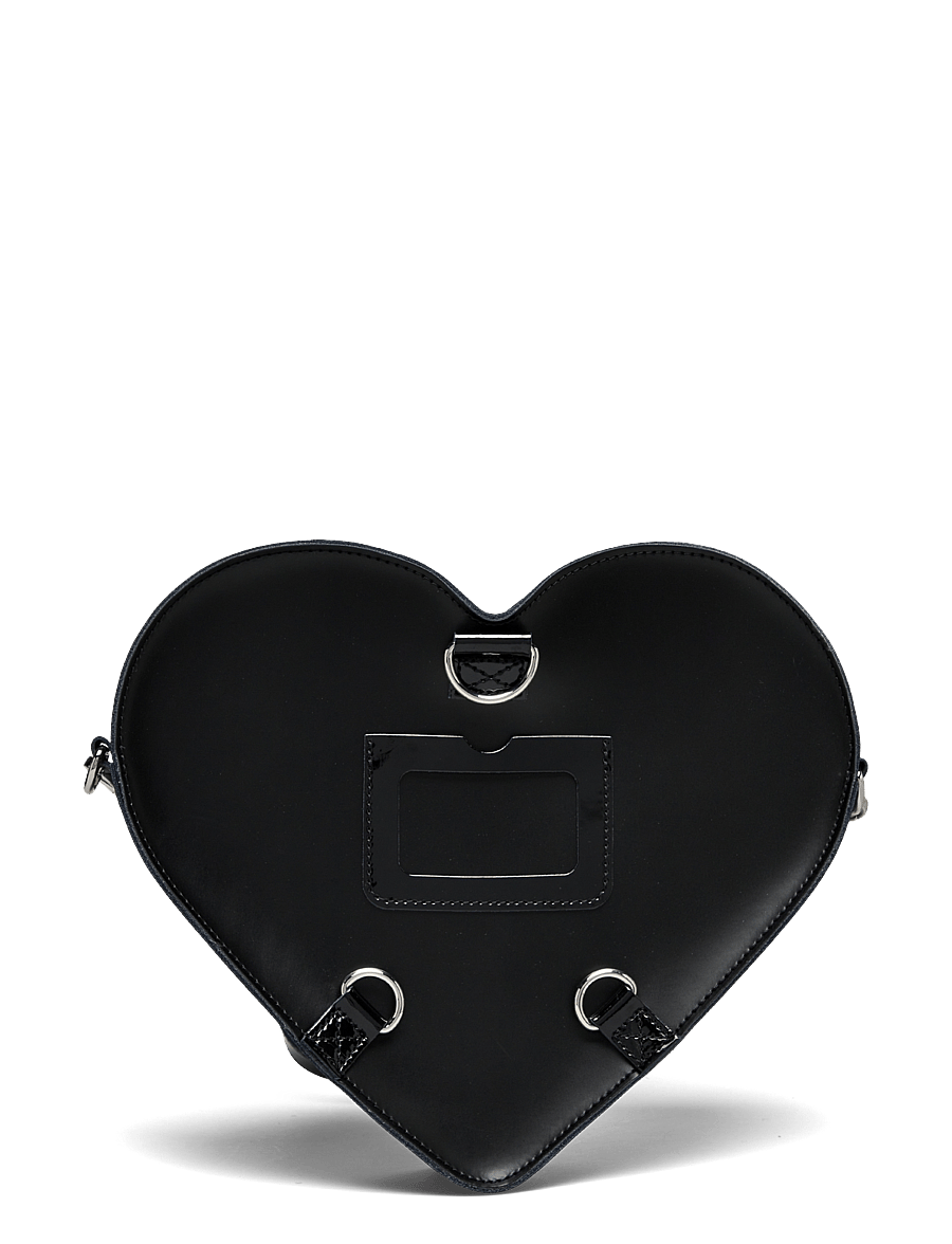 Dr. Martens - Heart Backpack Black+Black+Black Kiev+Patent Lamper+Smooth - rygsække - black+black+black - 1