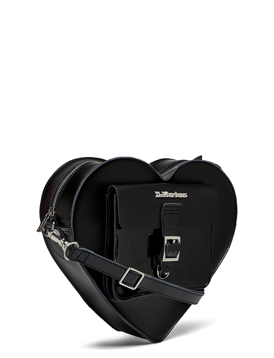 Dr. Martens - Heart Backpack Black+Black+Black Kiev+Patent Lamper+Smooth - rygsække - black+black+black - 2
