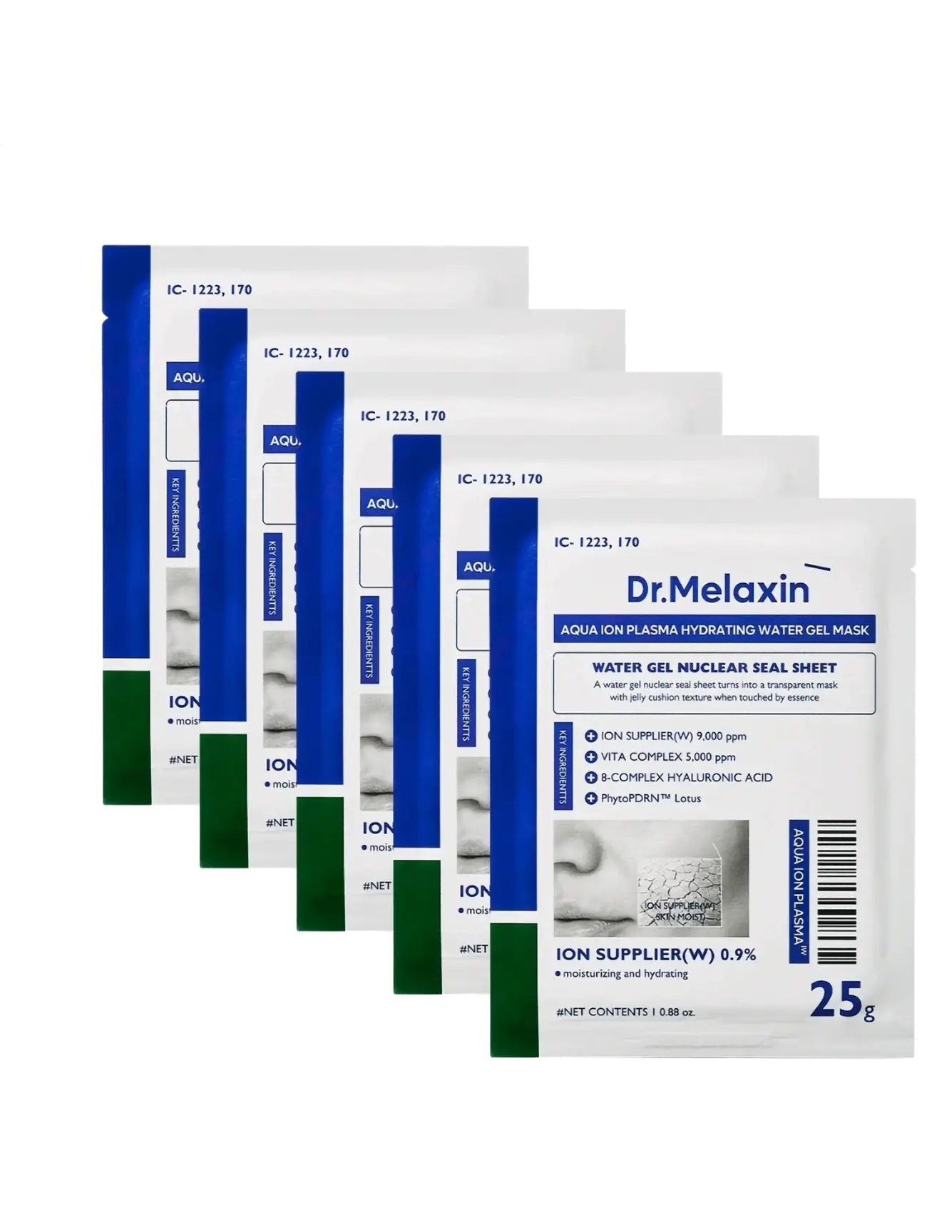 Dr. Melaxin Aqua Ion Plasma Water Gel Mask (5 pcs.) - Nyheter - CLEAR / undefined