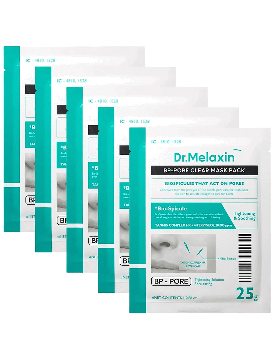 Dr. Melaxin - BP Pore Clear Facial Mask (5 pcs.) - lehtmaskid - clear - 1