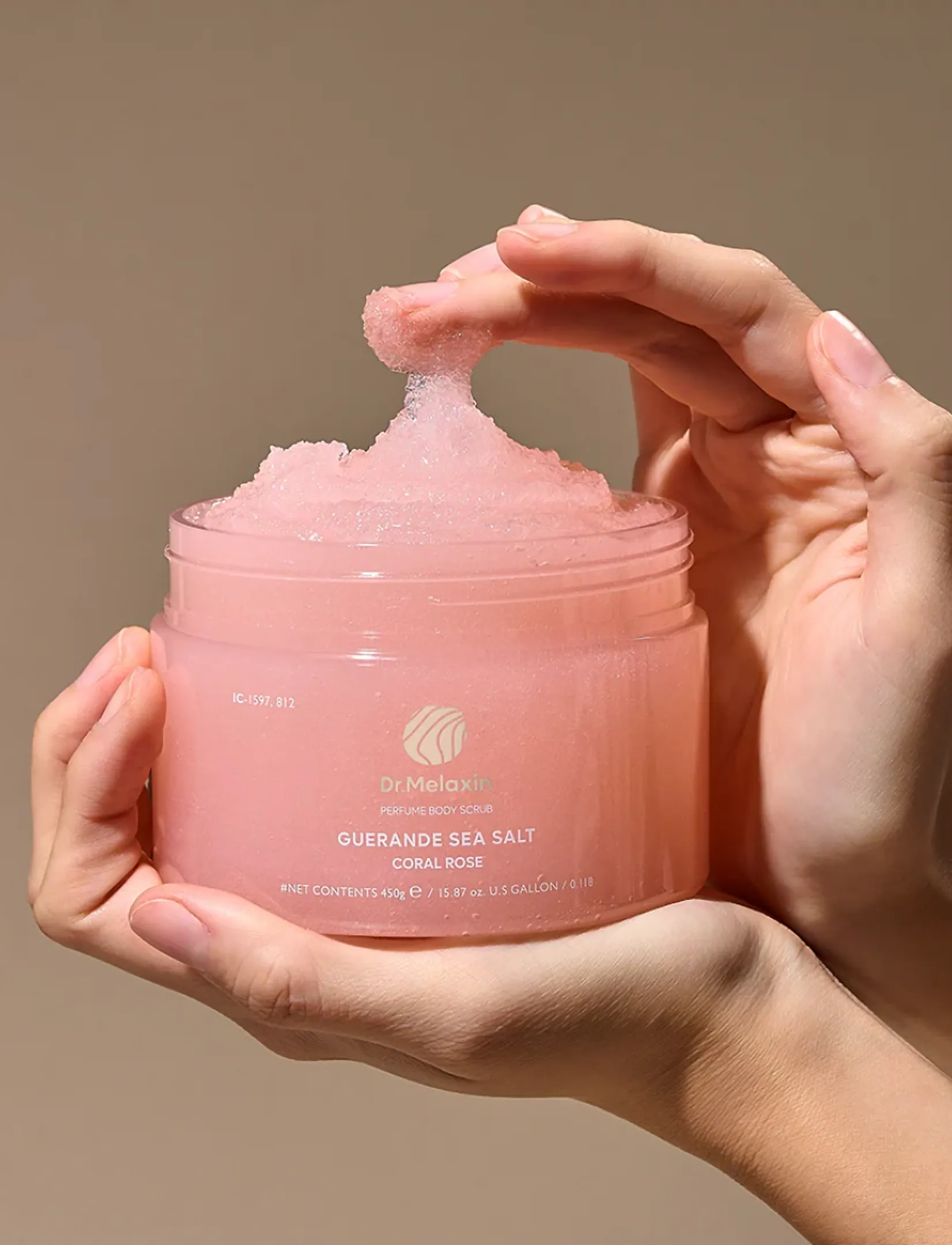 Dr. Melaxin Dr. Melaxin - Guerande Sea Salt Perfume Body Scrub Coral Rose (450G.), 450 G, Nude, Krop > Scrub Og Eksfolierende Midler, Dame