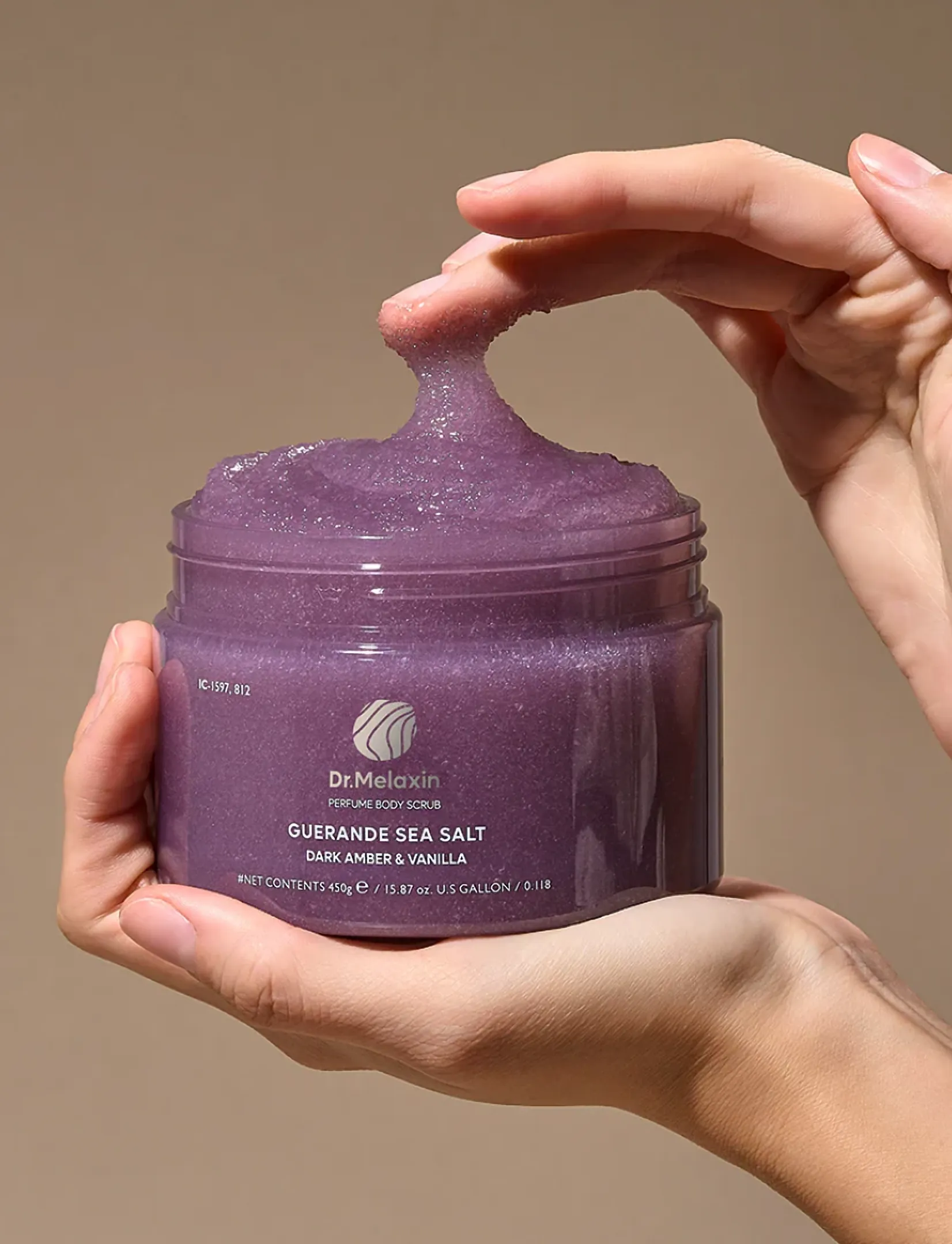 Dr. Melaxin Dr.melaxin - Guerande Sea Salt Perfume Body Scrub Dark Amber & Vanilla (450G.), 450 G, Nude, Krop > Scrub Og Eksfolierende Midler, Dame