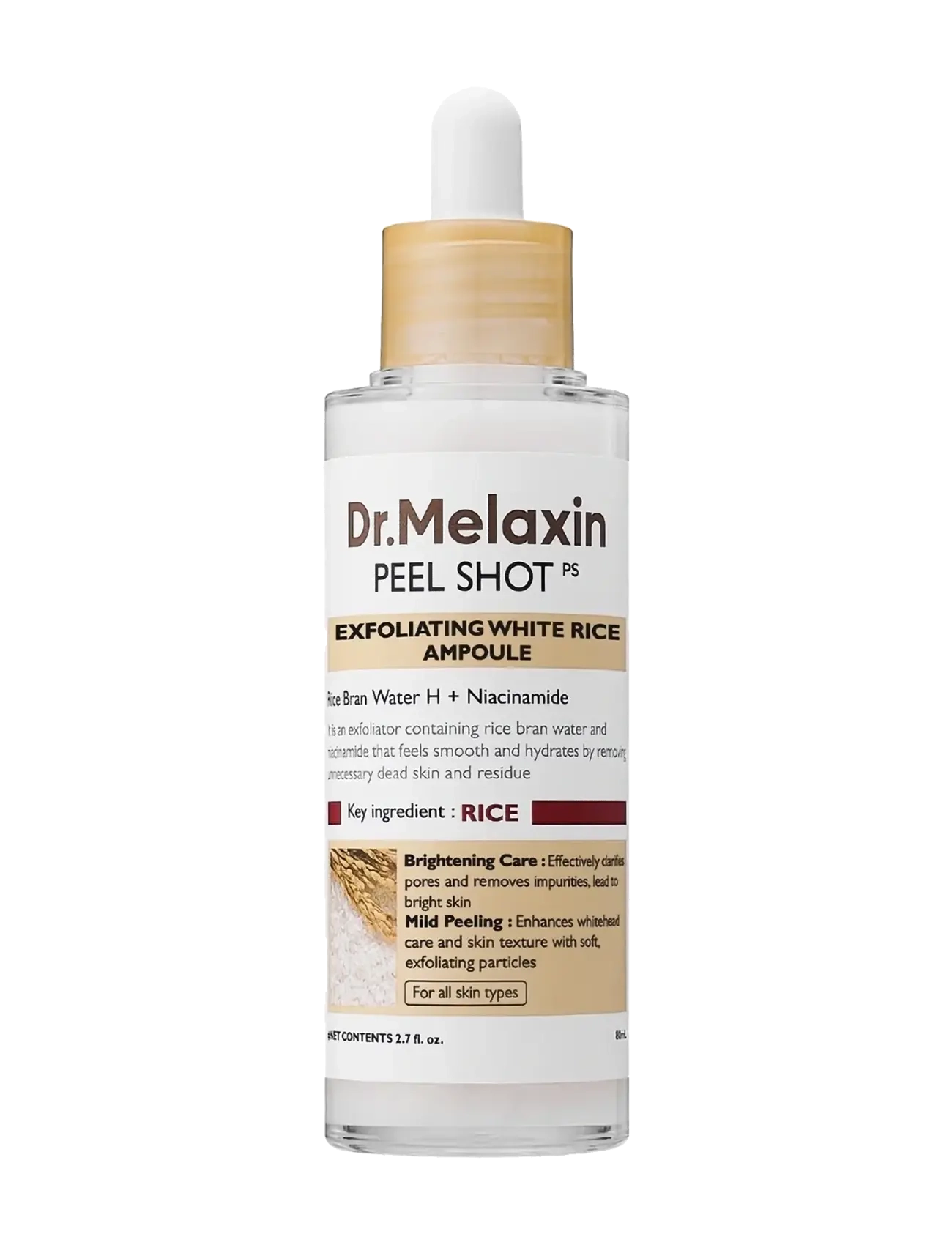 Dr. Melaxin Dr. Melaxin - Peel Shot Exfoliating White Rice Ampoule - Ansigtspleje - CLEAR / undefined