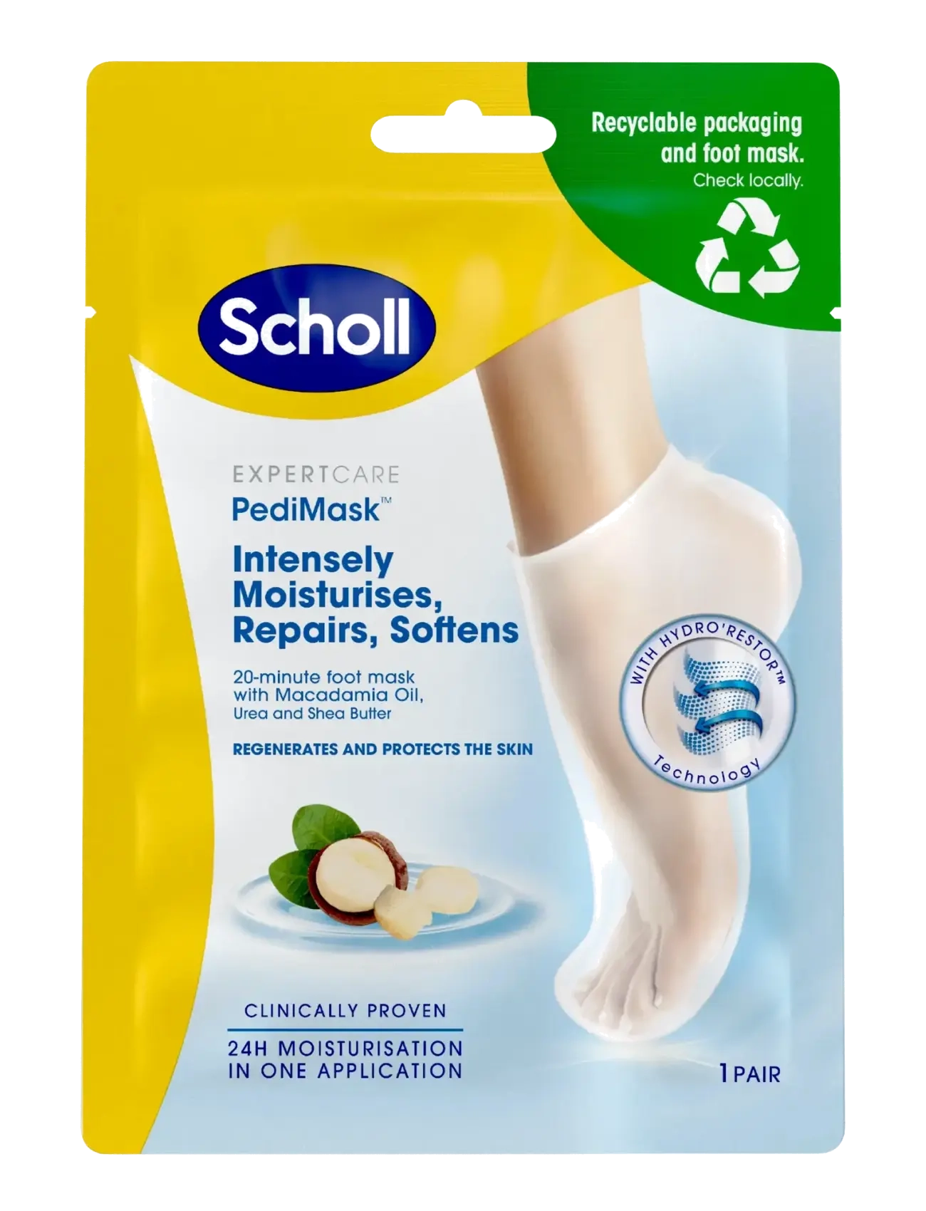 Dr. Scholl’s Scholl PediMask Macademia oil - Dr. Scholl’s - N/A / clear