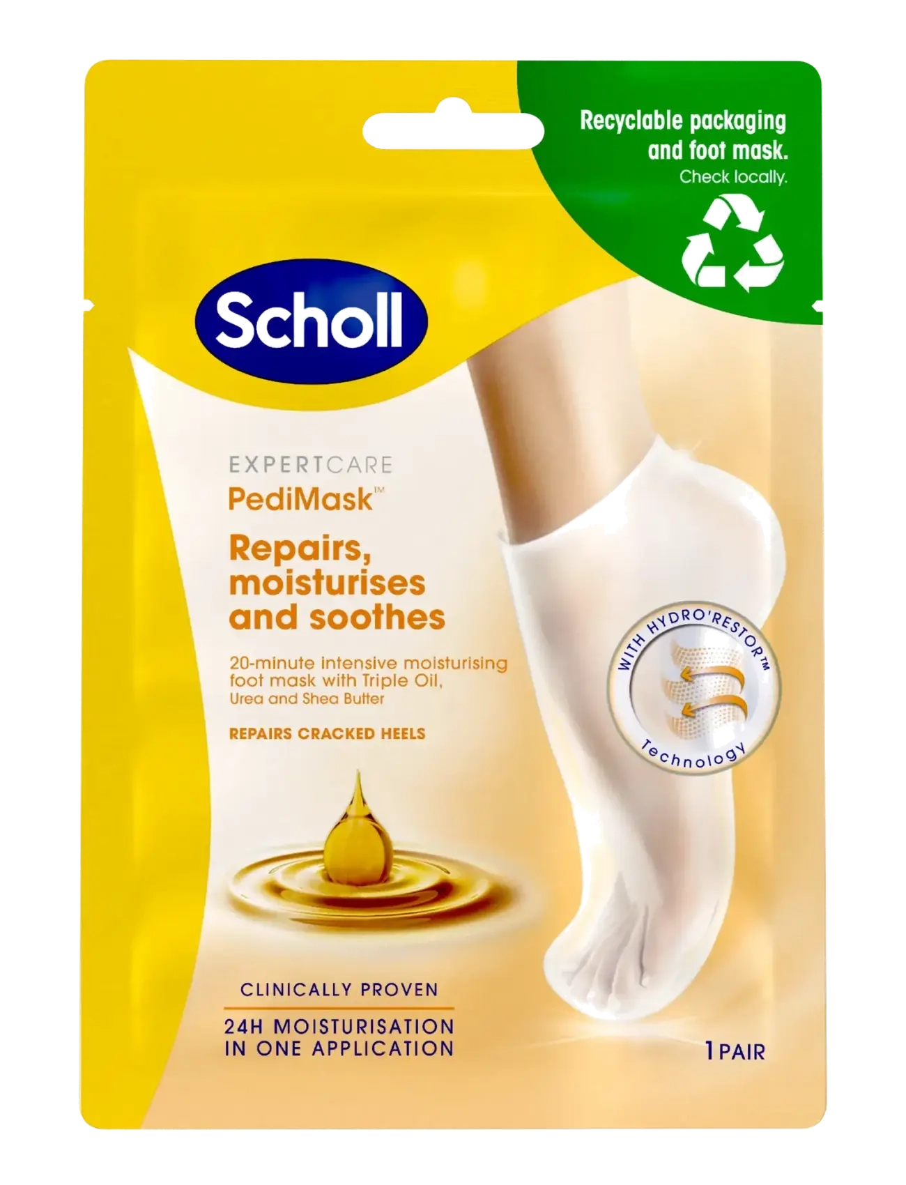 Dr. Scholl’s Scholl PediMask Triple Oil - Dr. Scholl’s - N/A / clear