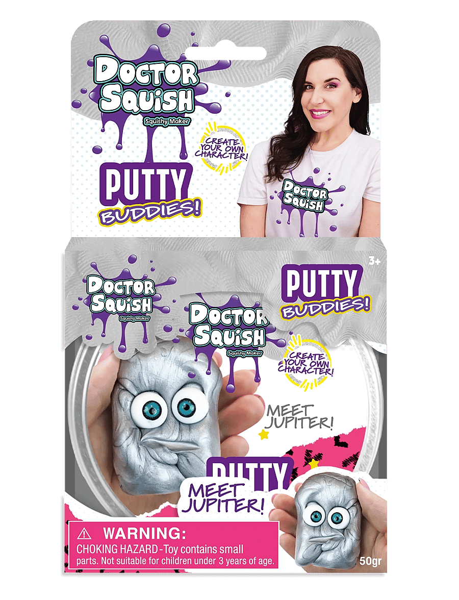 Dr. Squish - Jupiter (Silver) - Putty Buddies 50g - leklera - silver - 0
